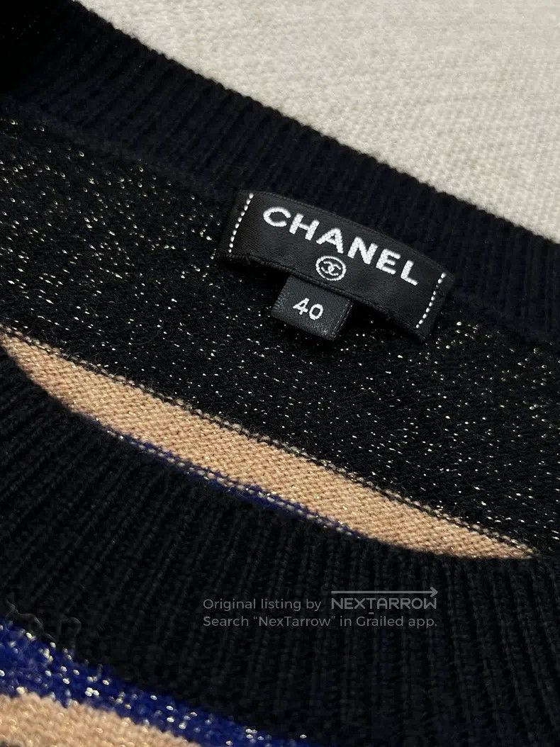 Chanel Chanel Egyptian series black and pink beetle pattern knitt Size S / US 4 / IT 40 - 4 Thumbnail