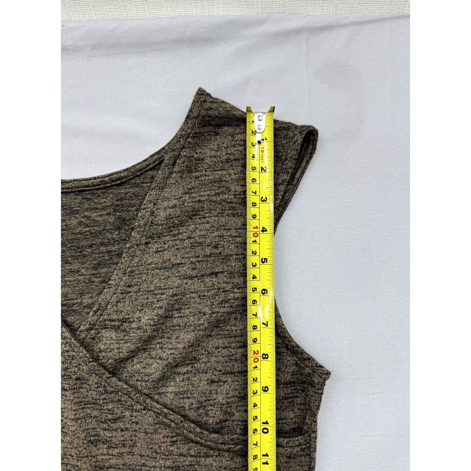 DKNY DKNY Pure Olive Khaki V-Neck Sleeveless Tank Top Women S Cotton/Polyester blend Size S / US 4 / IT 40 - 5 Thumbnail