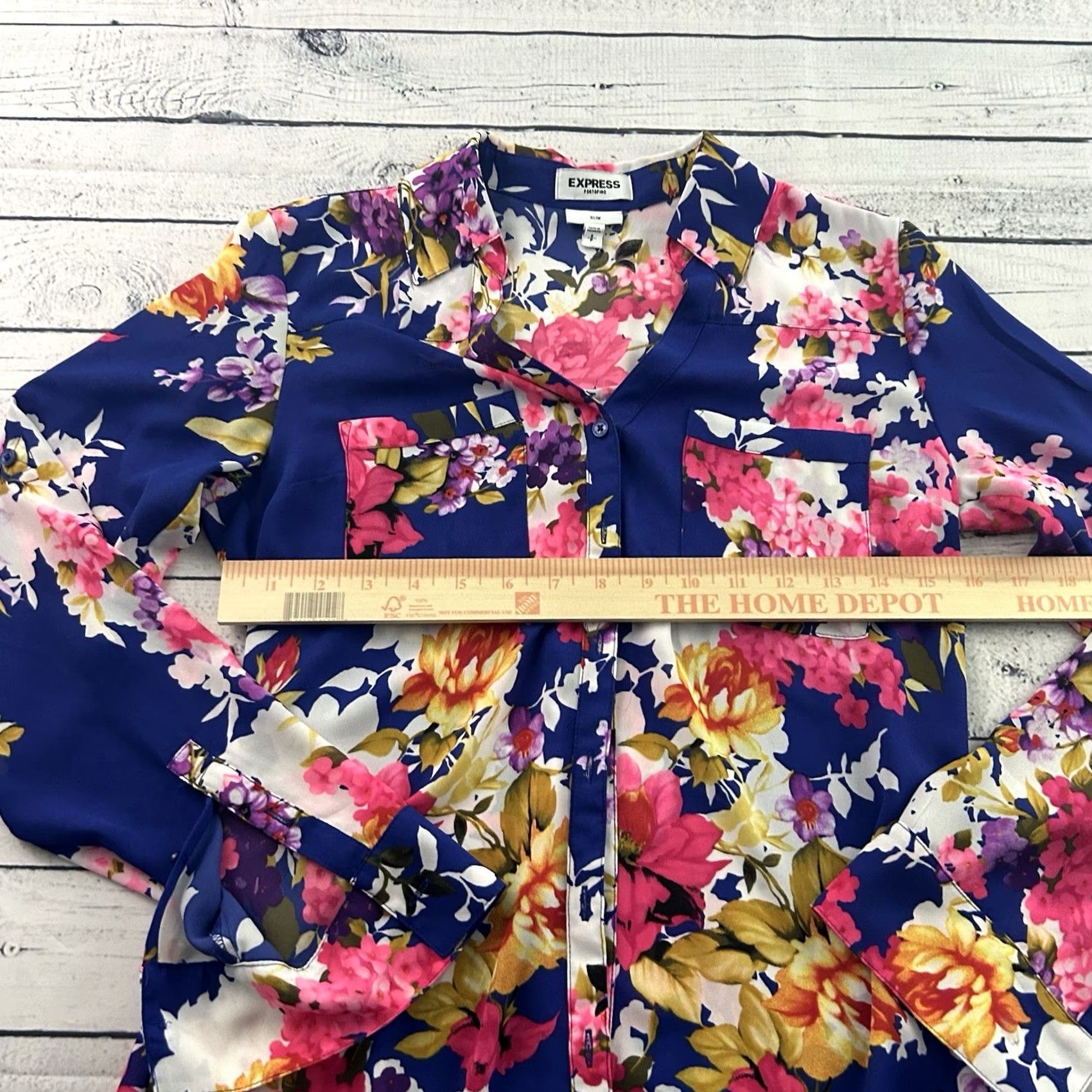 Express Express Portofino Slim Floral Button-Up Shirt Women's Small XS? Size S / US 4 / IT 40 - 4 Thumbnail