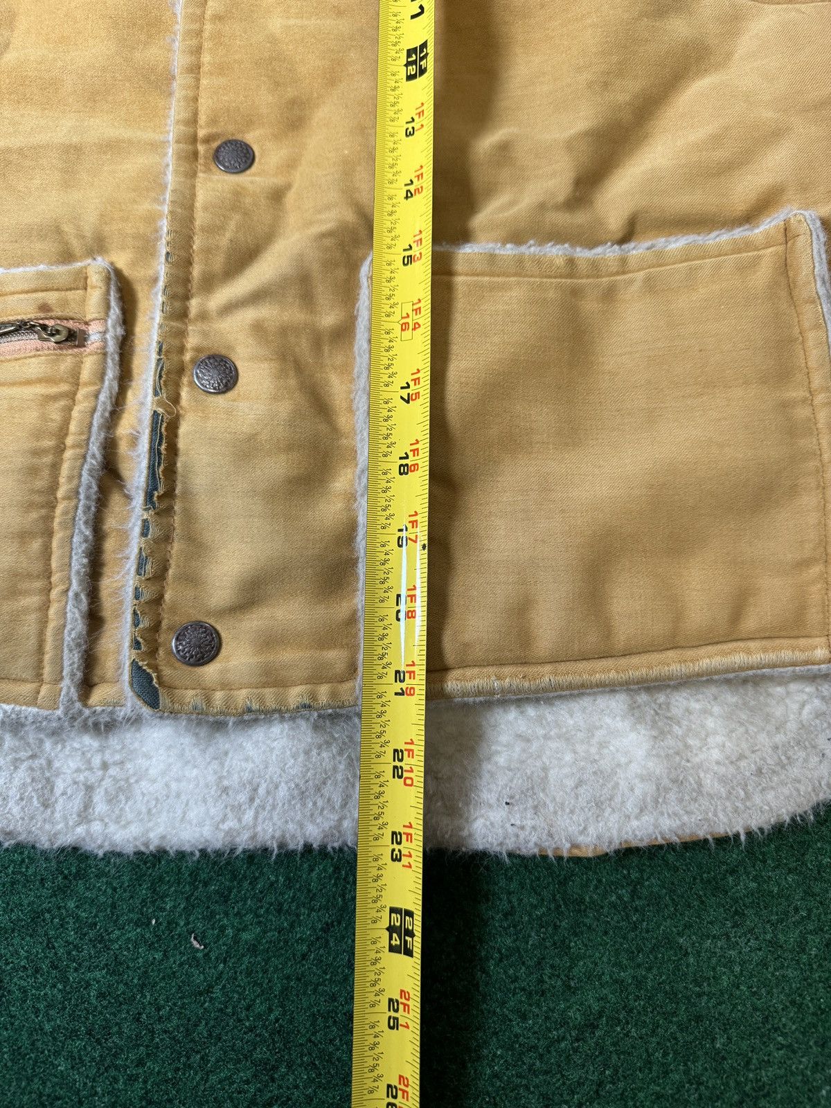 Vintage Vintage 60s 70s Talon Zipper Yellow Reversible Fleece Vest Size US S / EU 44-46 / 1 - 8 Thumbnail