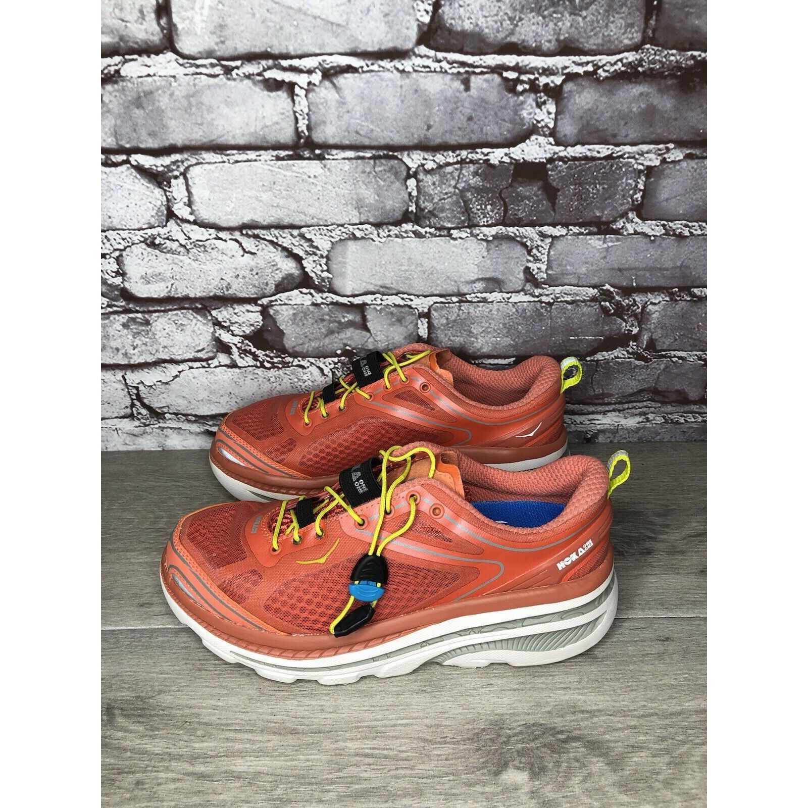 Hoka Hoka One One Bondi 3 Coral Orange Synthetic Lace Up Gym Runn Size US 7.5 / IT 37.5 - 8 Thumbnail