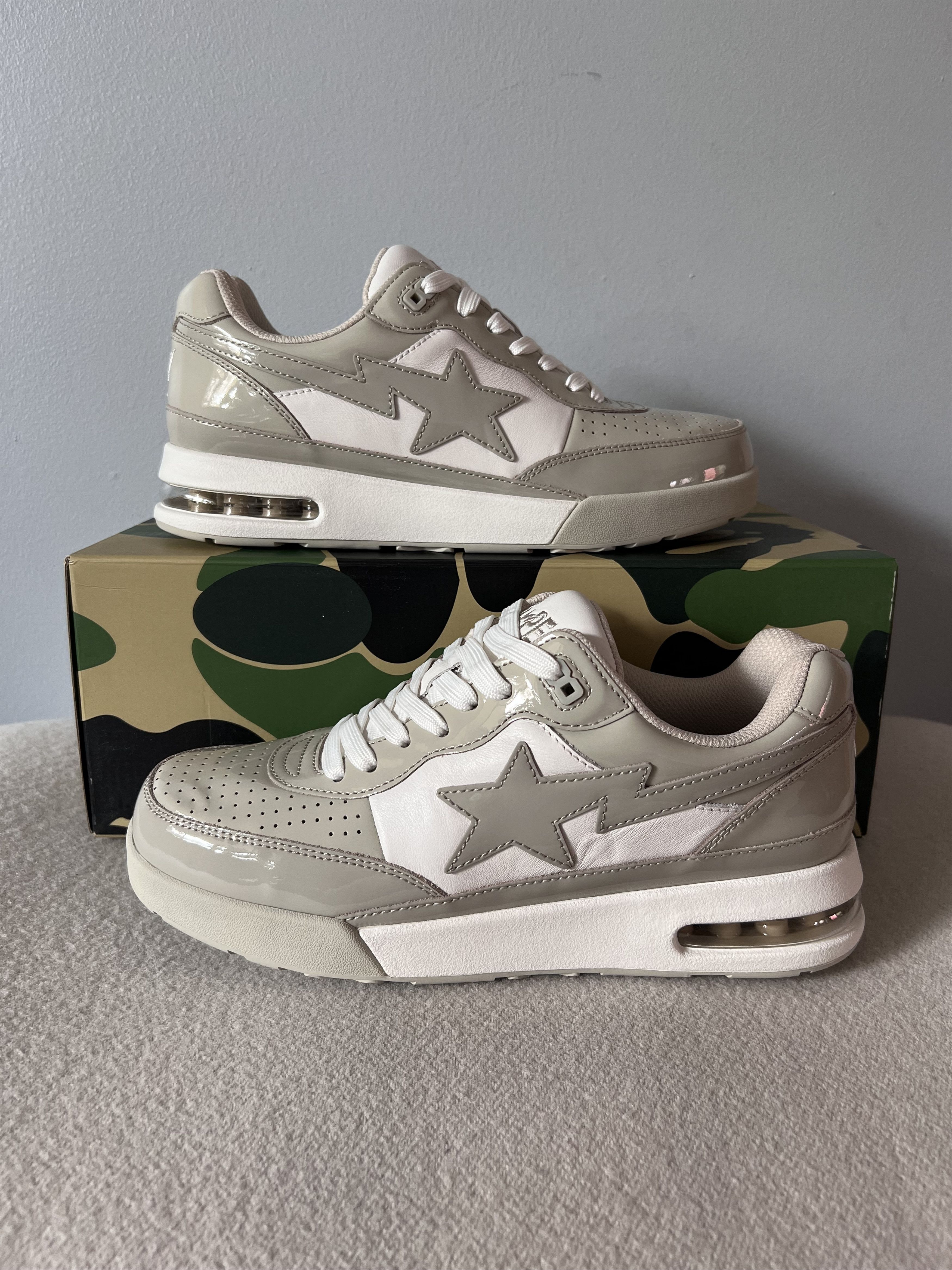 Bape Bape Road Sta Sneakers in Beige Patent Leather Size US 8.5 / EU 41-42 - 2 Thumbnail