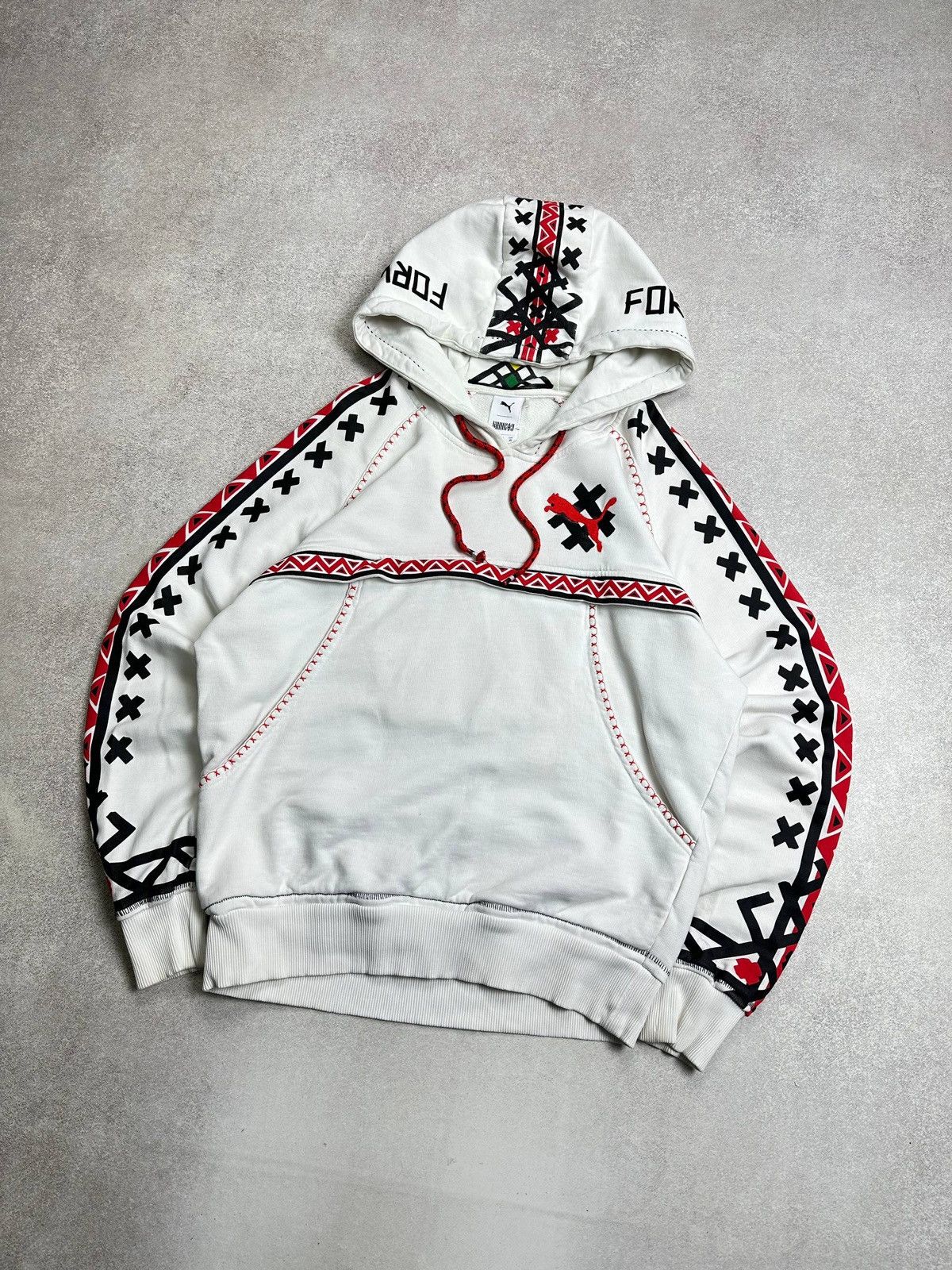 Puma Puma x Jahnkoy Y2K Grunge Hoodie Rare XS Size US XS / EU 42 / 0 - 4 Thumbnail