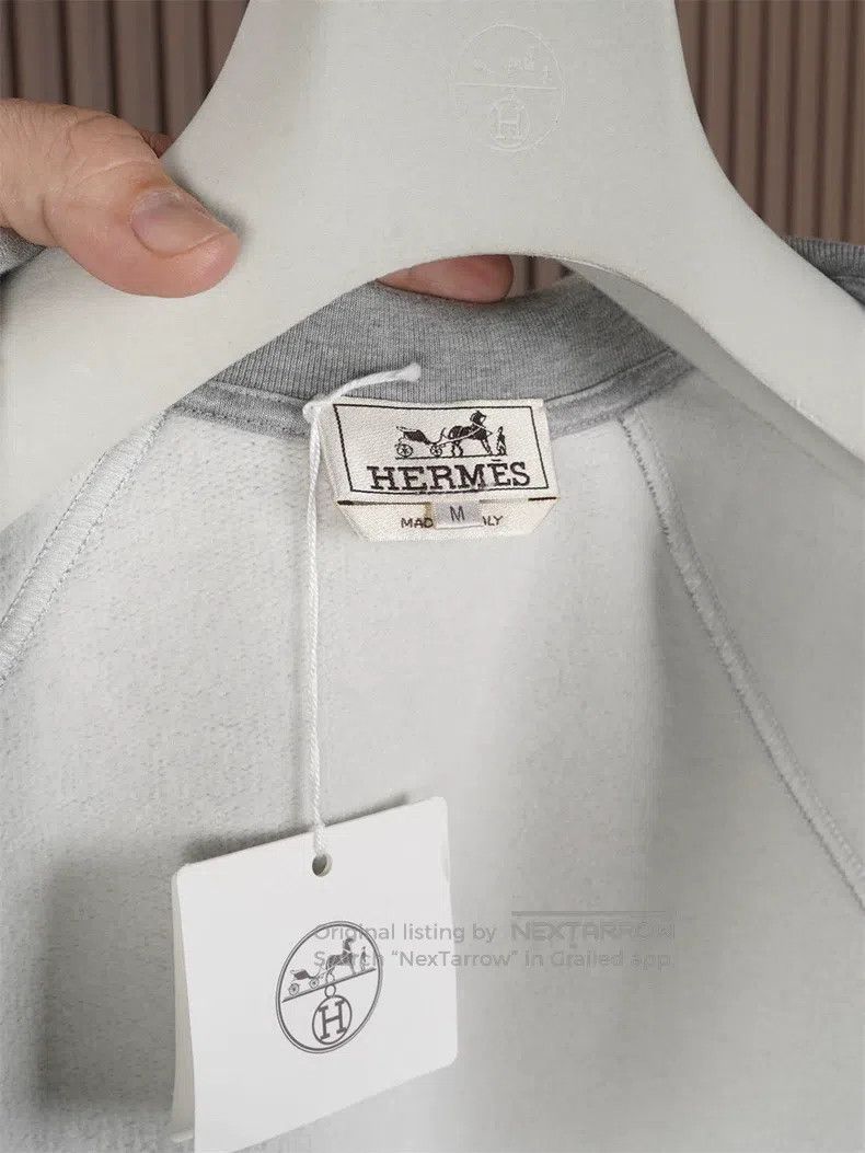 Hermes Hermes Men's Grey Baseball Jacket Size US M / EU 48-50 / 2 - 6 Thumbnail