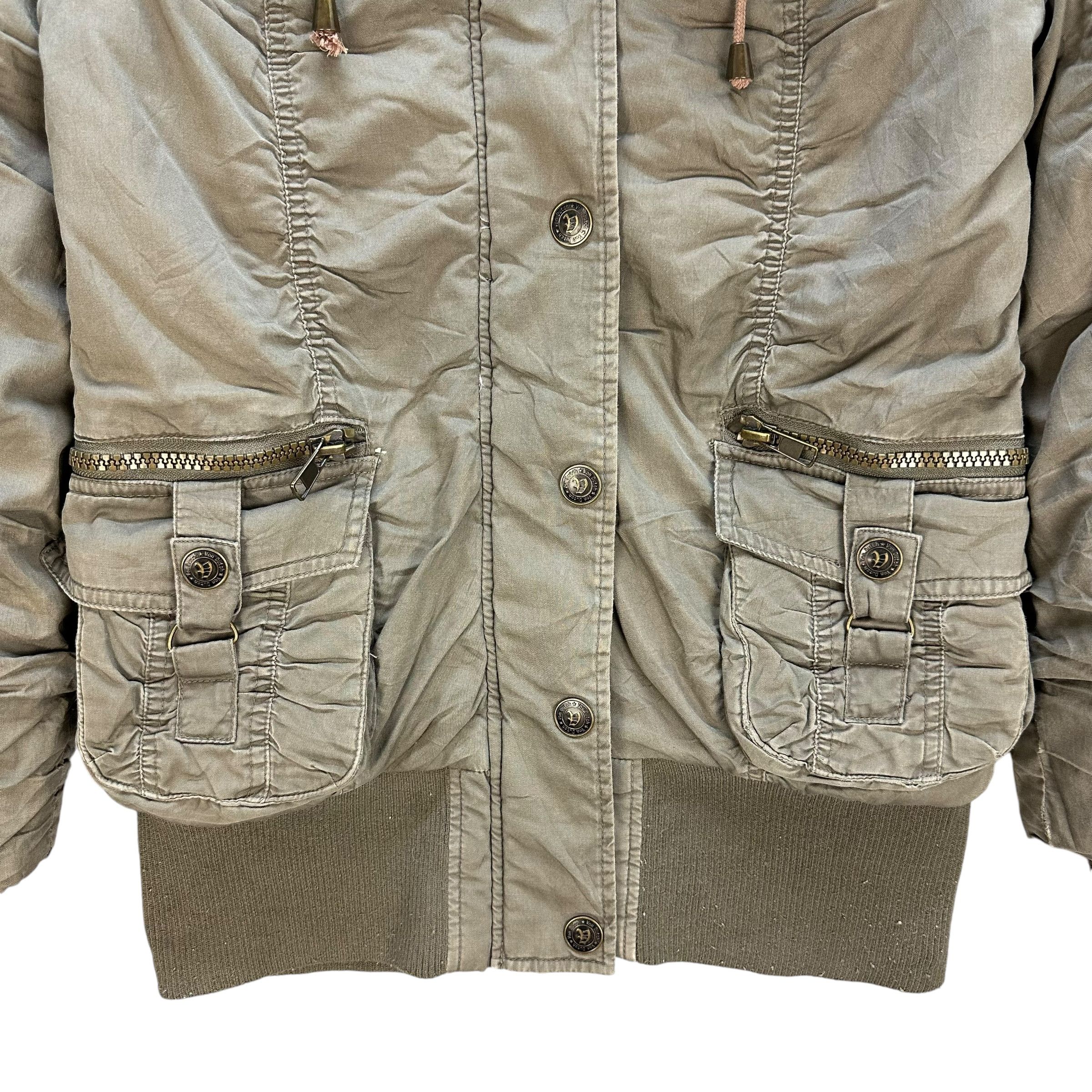 Von Dutch VON DUCTH Fur Hoodie Heavy Jacket Parka #A59-1368 Size L / US 10 / IT 46 - 3 Thumbnail