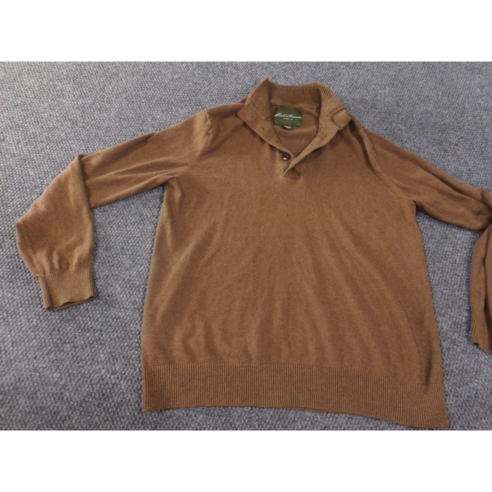 Eddie Bauer VINTAGE Eddie Bauer Sweater Mens XL Brown Pullover Retro Outdoors Hiking Mock Neck Long Sleeve Chunky-Knit Size US XL / EU 56 / 4 - 3 Thumbnail
