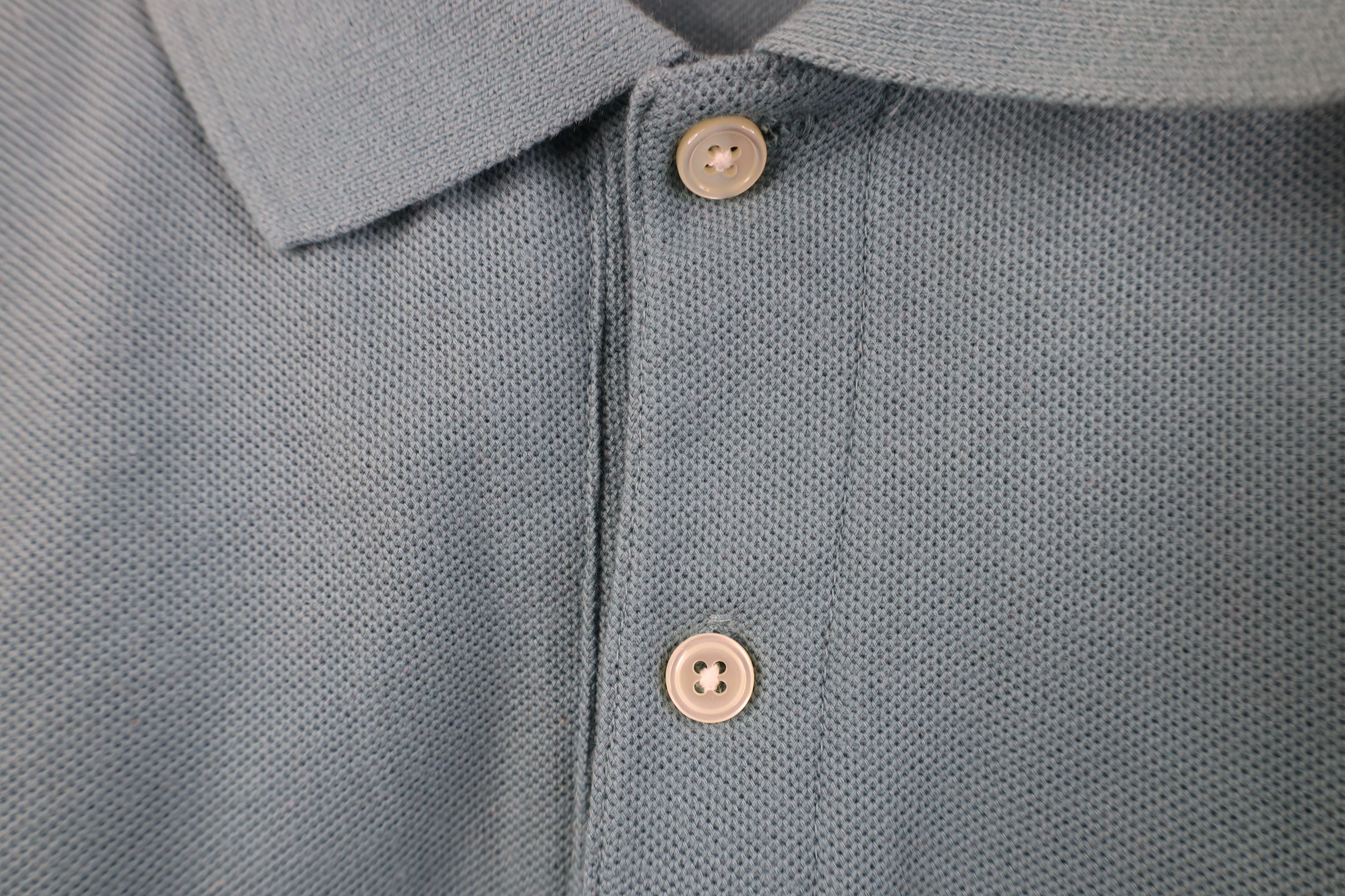 L.L. Bean Vintage 90s LL Bean Thermal Knit Long Sleeve Polo Teal USA Size US XL / EU 56 / 4 - 7 Thumbnail