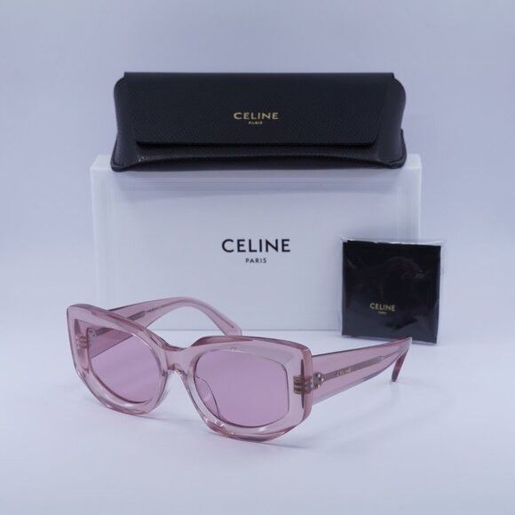 Celine 🕶️ New Celine CL40277F 72Y Sunglasses - Transparent Pink Size ONE SIZE - 1 Thumbnail
