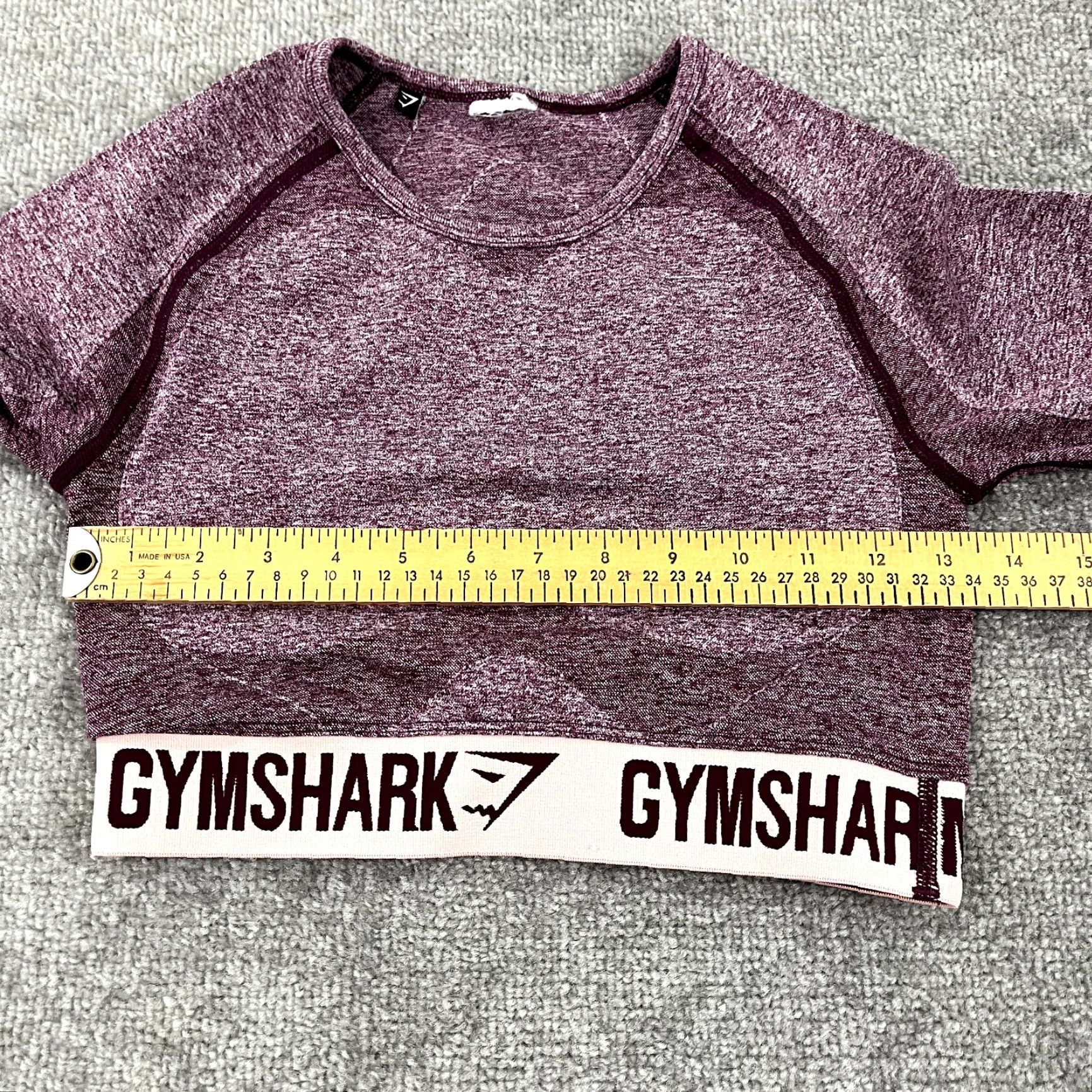 Gymshark GYMSHARK Top Womens M Cropped Dark Ruby Flex Shirt Long Sleeve Casual Shirt Womens M Gymshark Size M / US 6-8 / IT 42-44 - 5 Thumbnail
