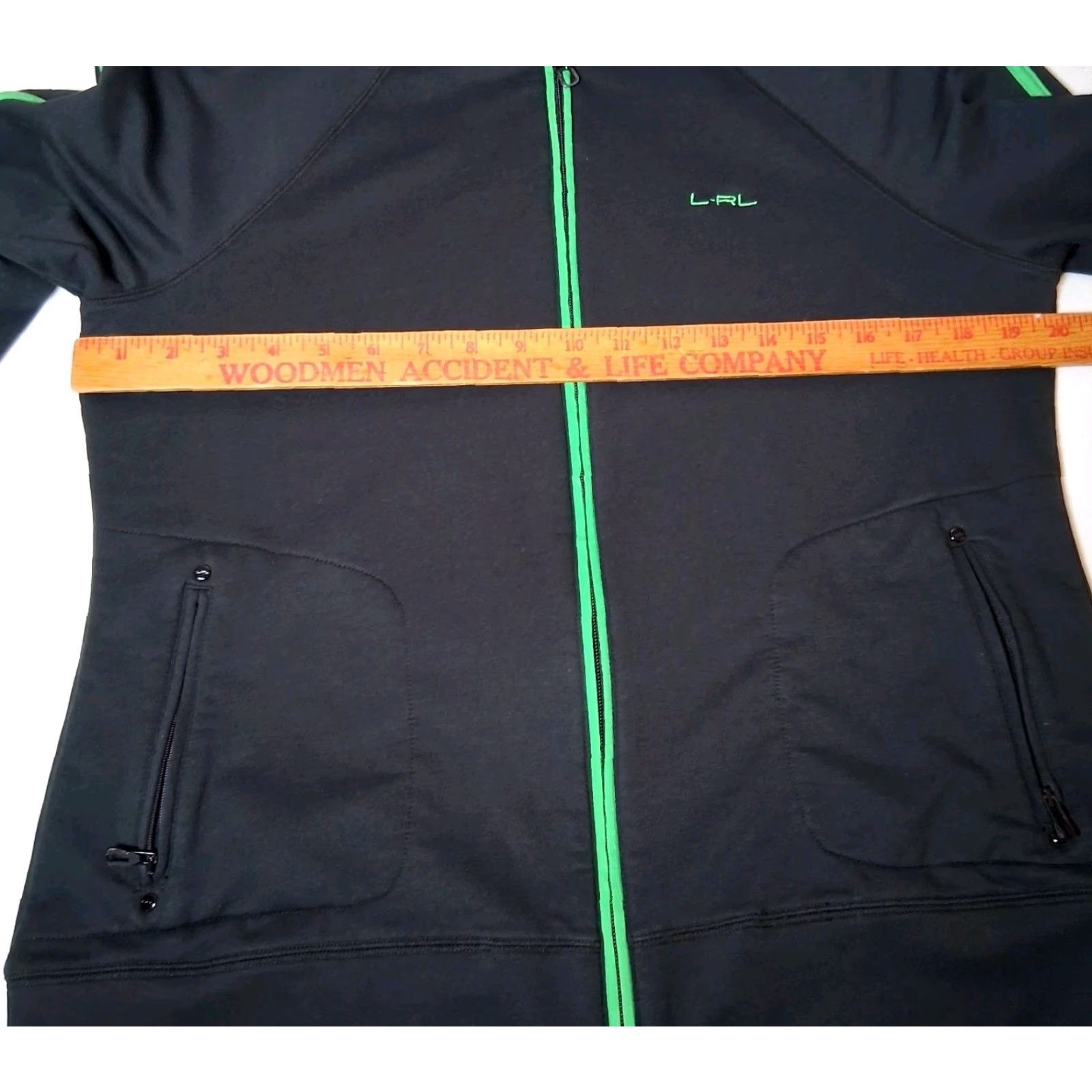 Ralph Lauren Ralph Lauren Active LRL Sweatshirt Women Large Black Green Zip Athleisure Size L / US 10 / IT 46 - 3 Thumbnail
