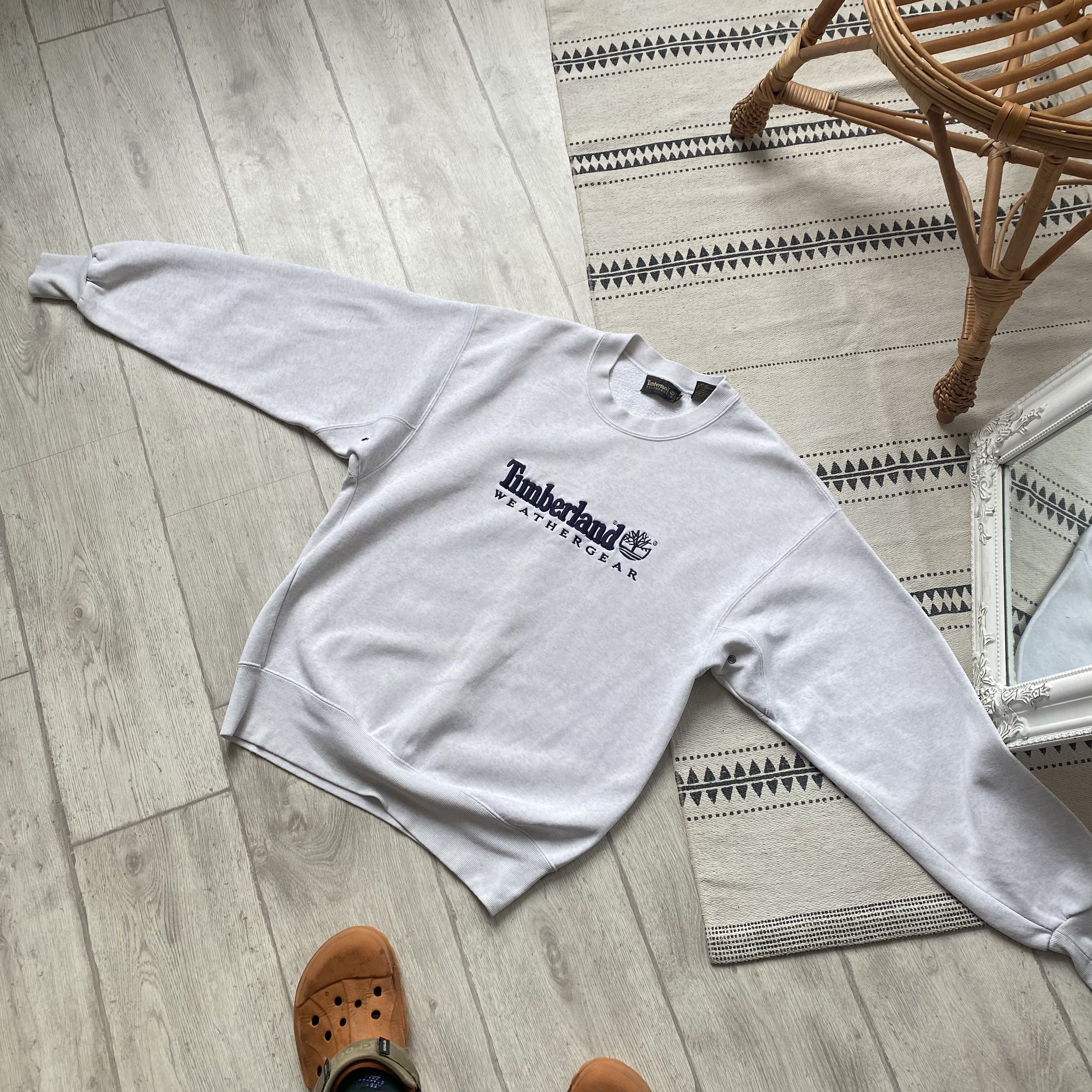 Timberland Vintage 90s Trashed Timberland Sweatshirt Centr Big Logo Size US M / EU 48-50 / 2 - 9 Thumbnail