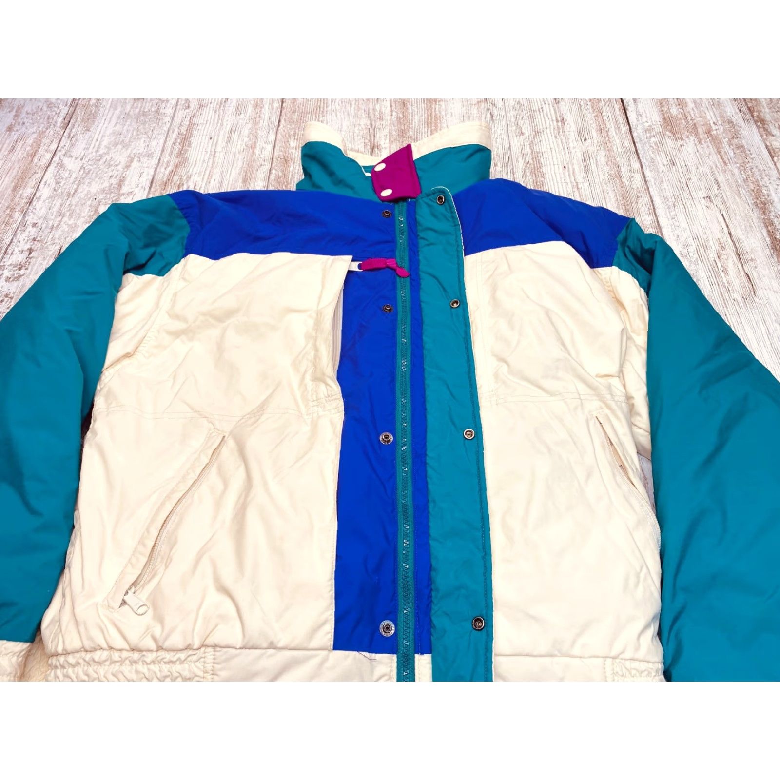 Vintage VINTAGE Woolrich Reversible Winter Coat Zip Out Liner Jacket XL 70s 80s Teal Size US XL / EU 56 / 4 - 4 Thumbnail
