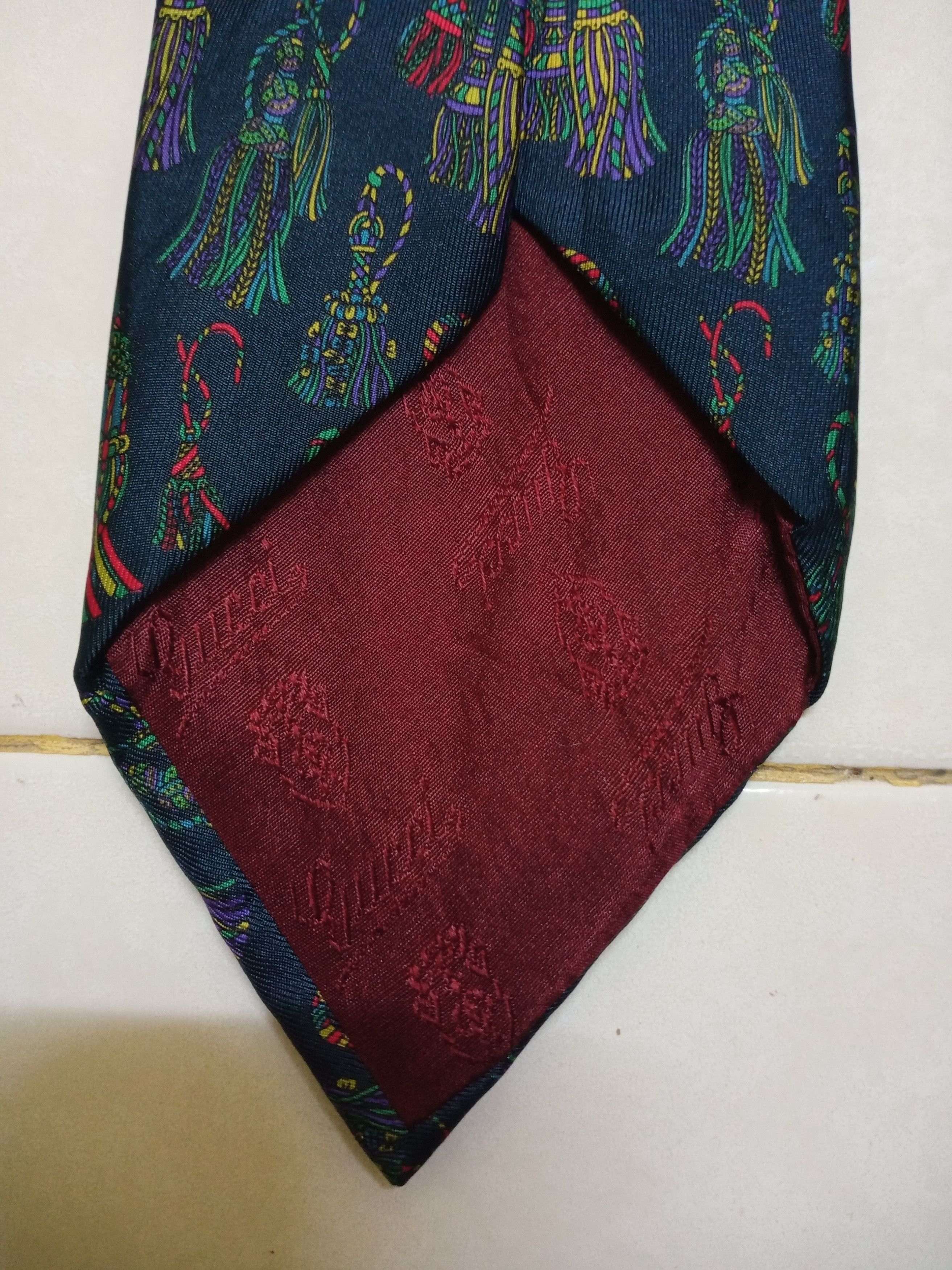 Gucci Rare Vintage GUCCI Silk Tie Size ONE SIZE - 4 Thumbnail