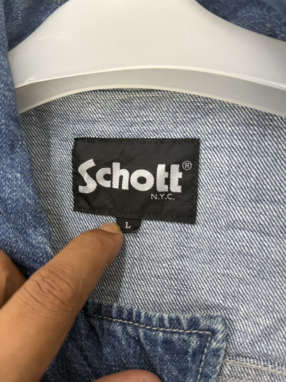 Schott 🔥 SCHOTT N.Y.C Amekaji Japan Denim Style Chore Jacket - L Size US L / EU 52-54 / 3 - 11 Thumbnail