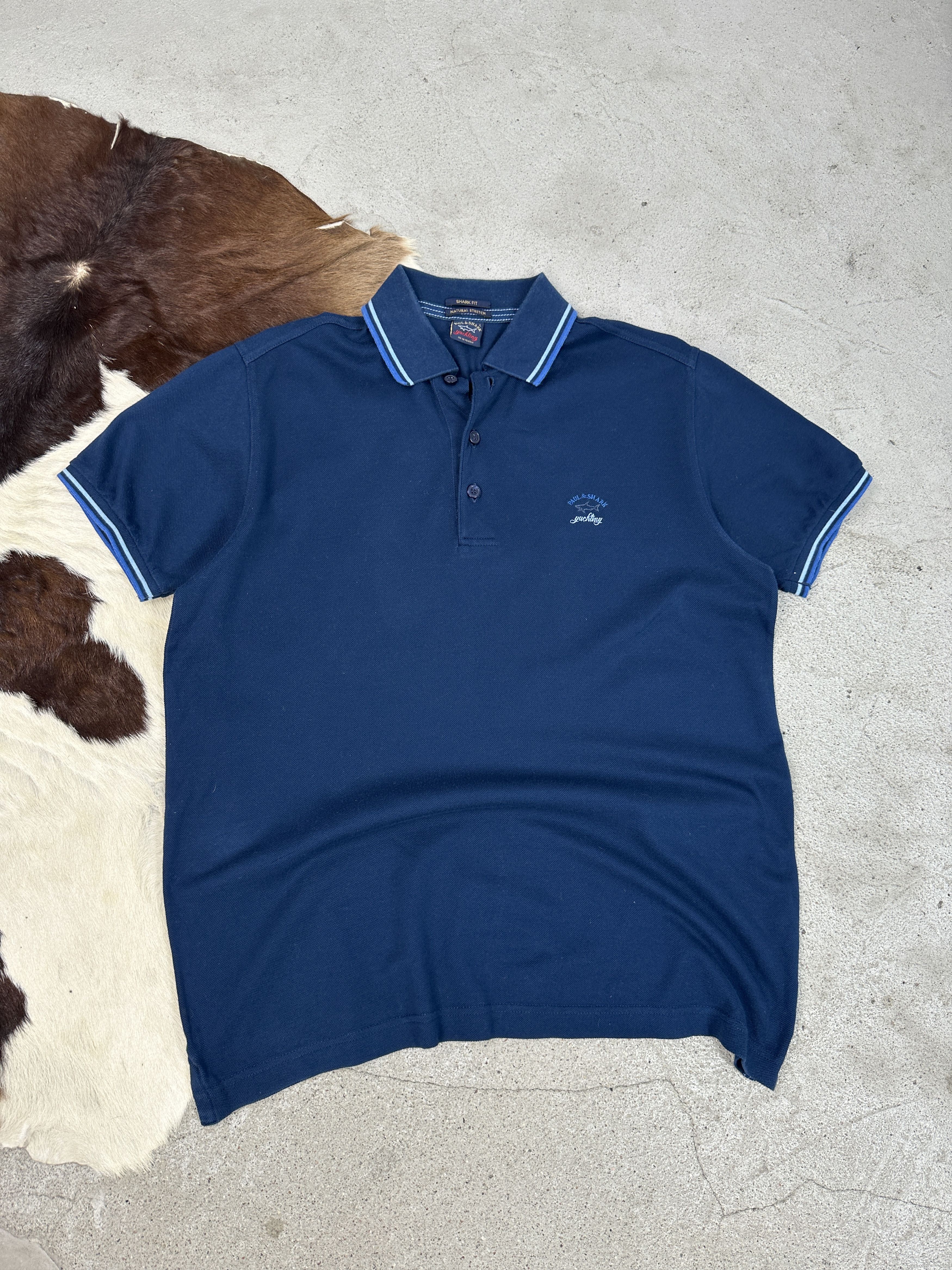 Paul & Shark × Vintage Vintage Streetwear Casual Preppy Paul&Shark Polo T-shirt 00s Size US L / EU 52-54 / 3 - 1 Thumbnail