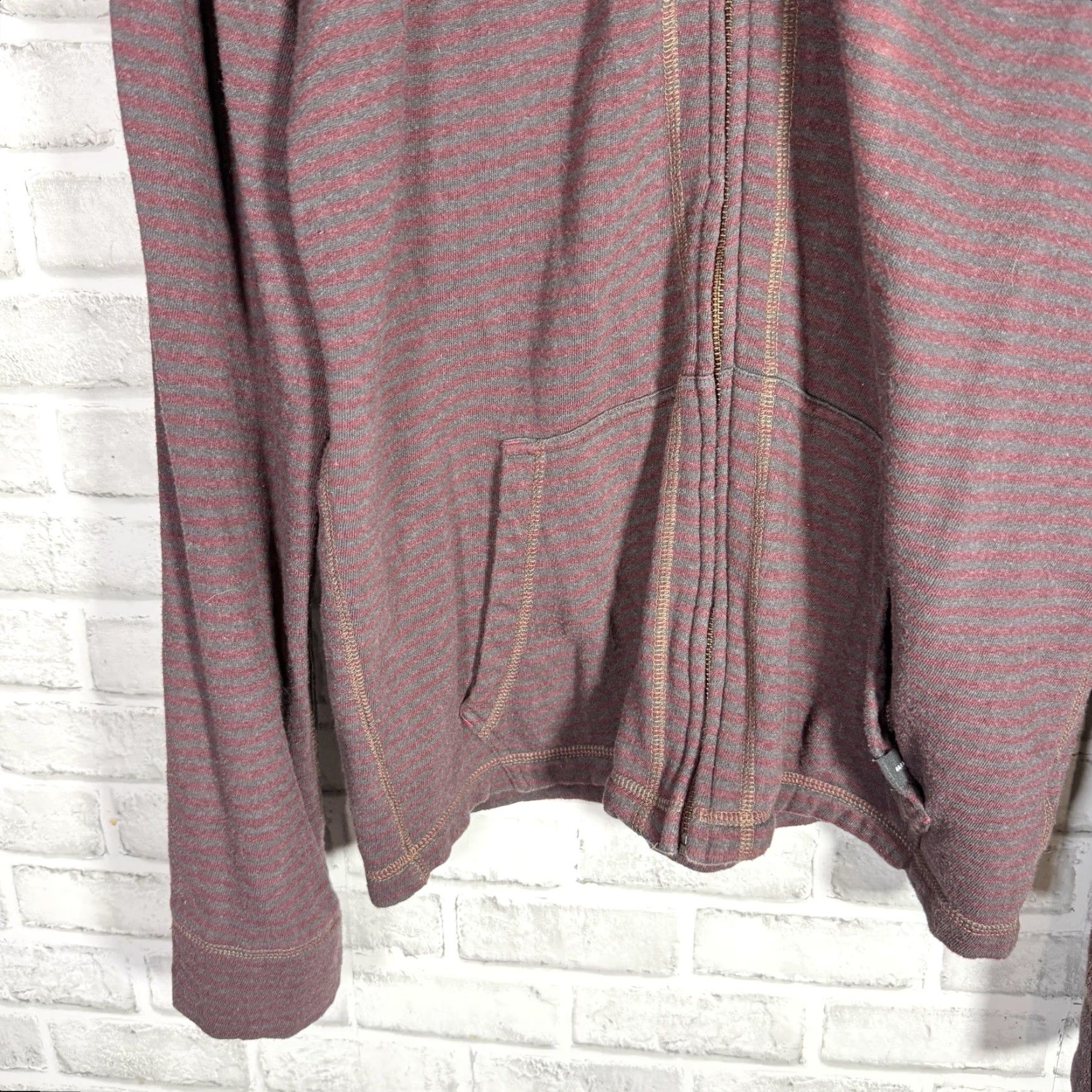 Prana PrAna Striped Full Zip Hooded Jacket Mens Organic Cotton XL Size Multicolor Hooded Hoodie Regular Men Size US XL / EU 56 / 4 - 3 Thumbnail