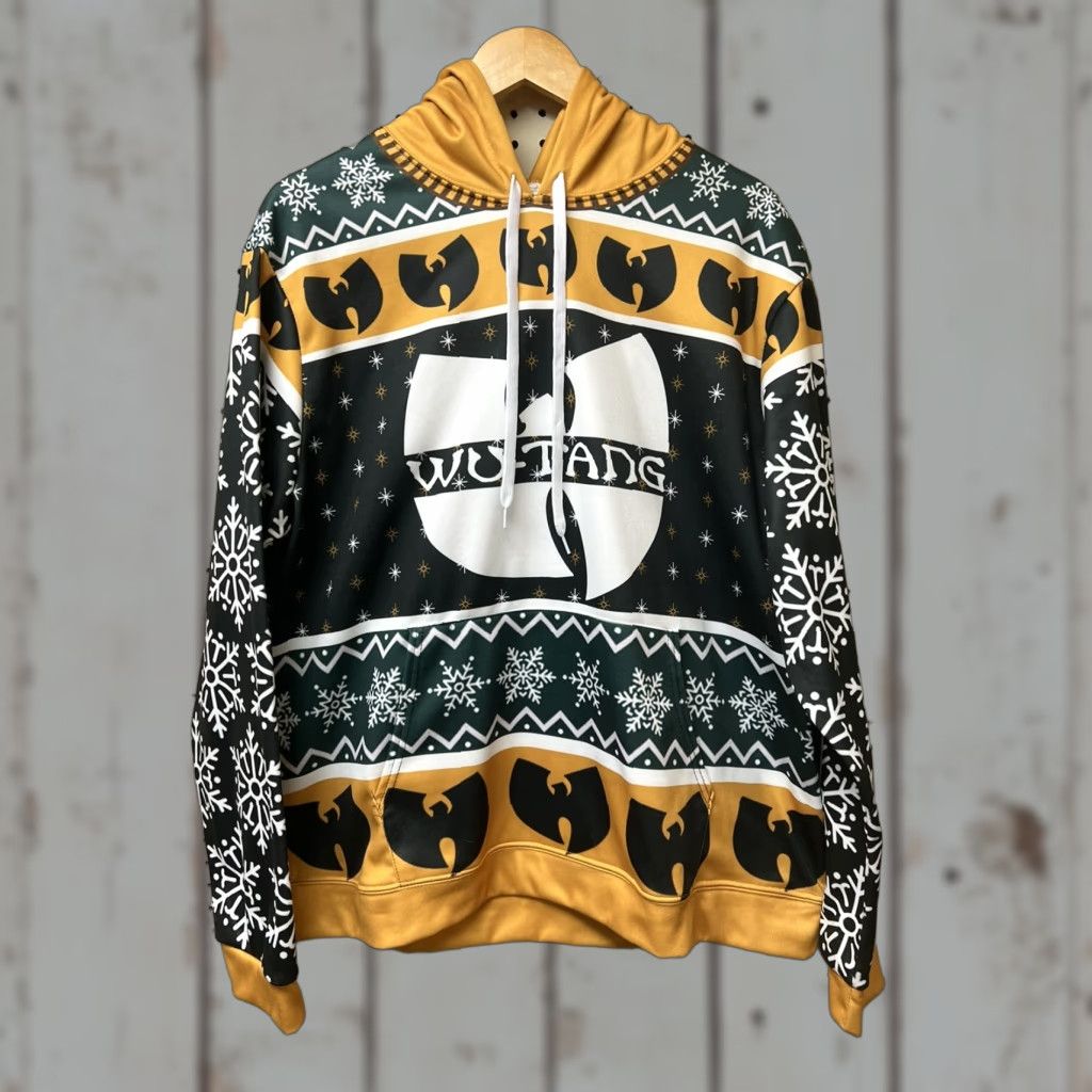Vintage Wu-tang Zootop Bear Hoodie Mens XL Green Gold Christmas Xmas Sweatshirt Size US XL / EU 56 / 4 - 1 Thumbnail