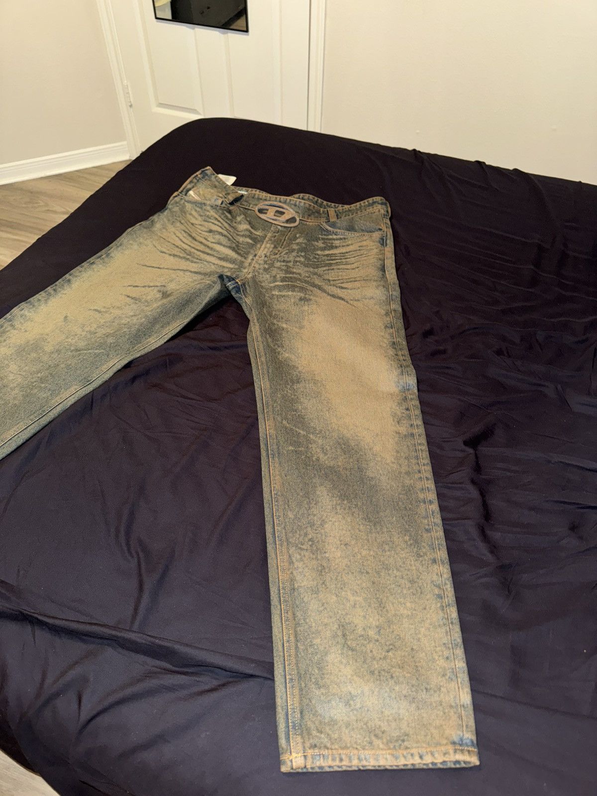 Diesel Diesel Industry Denim Acid wash Distressed Jeans Size US 36 / EU 52 - 6 Thumbnail