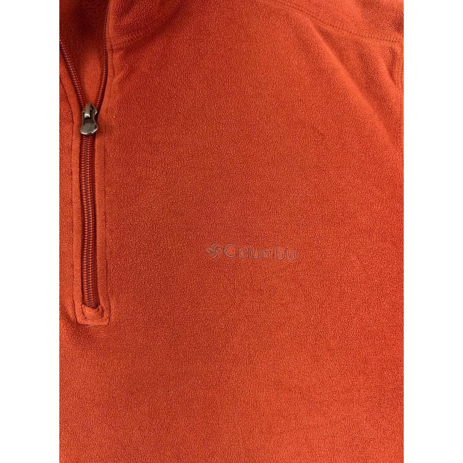 Vintage Columbia Sweater Men Medium Orange Pullover 1/4 Zip Polyester Fleece Mock Neck Size US M / EU 48-50 / 2 - 6 Thumbnail