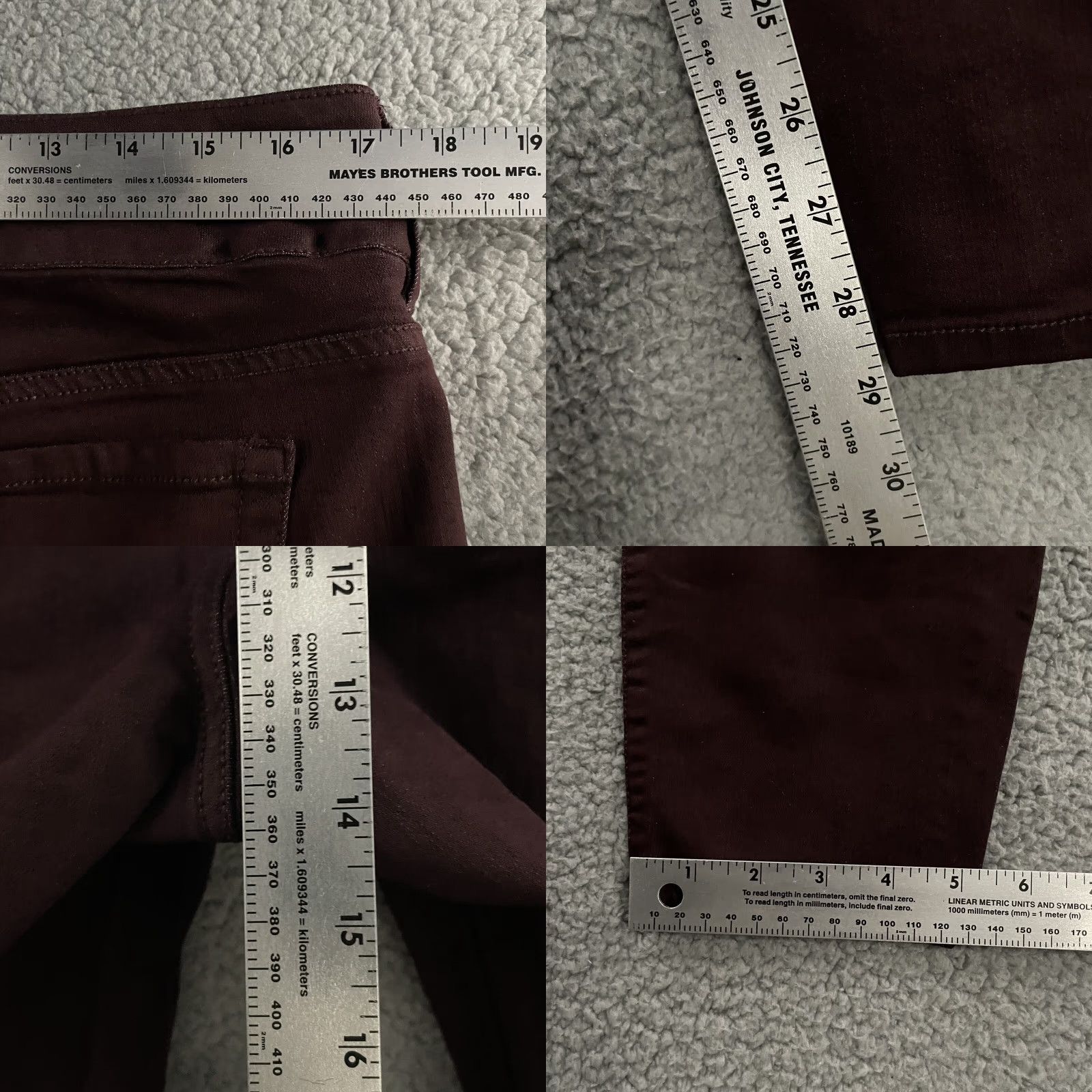 Torrid Torrid Jeans Maroon 16R Jegging Zip Pockets Women Size 38" / US 16 / IT 52 - 9 Thumbnail
