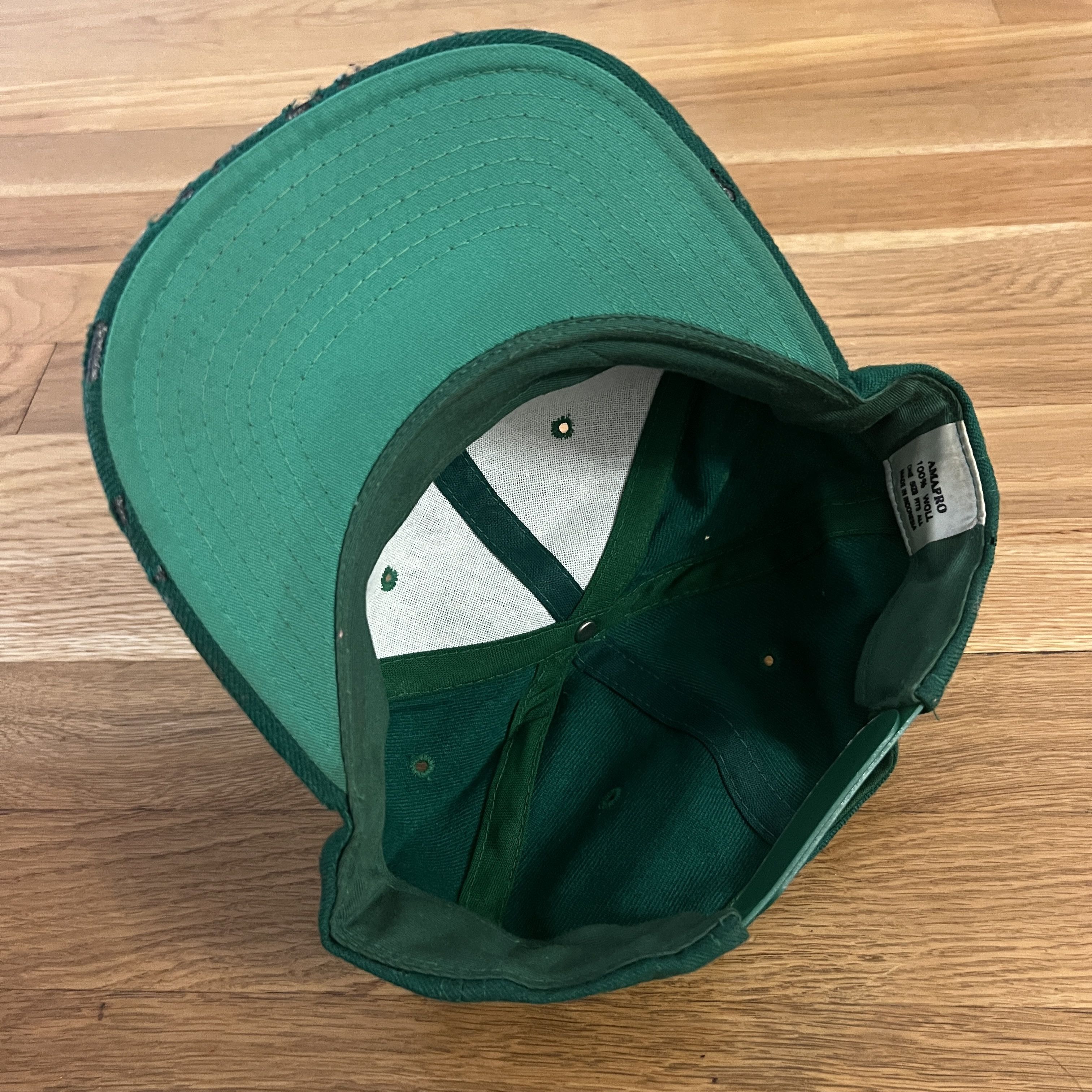 Other Vintage Kikwear Y2K 90s Skater Green Wool Snapback Hat Cap Size ONE SIZE - 6 Thumbnail