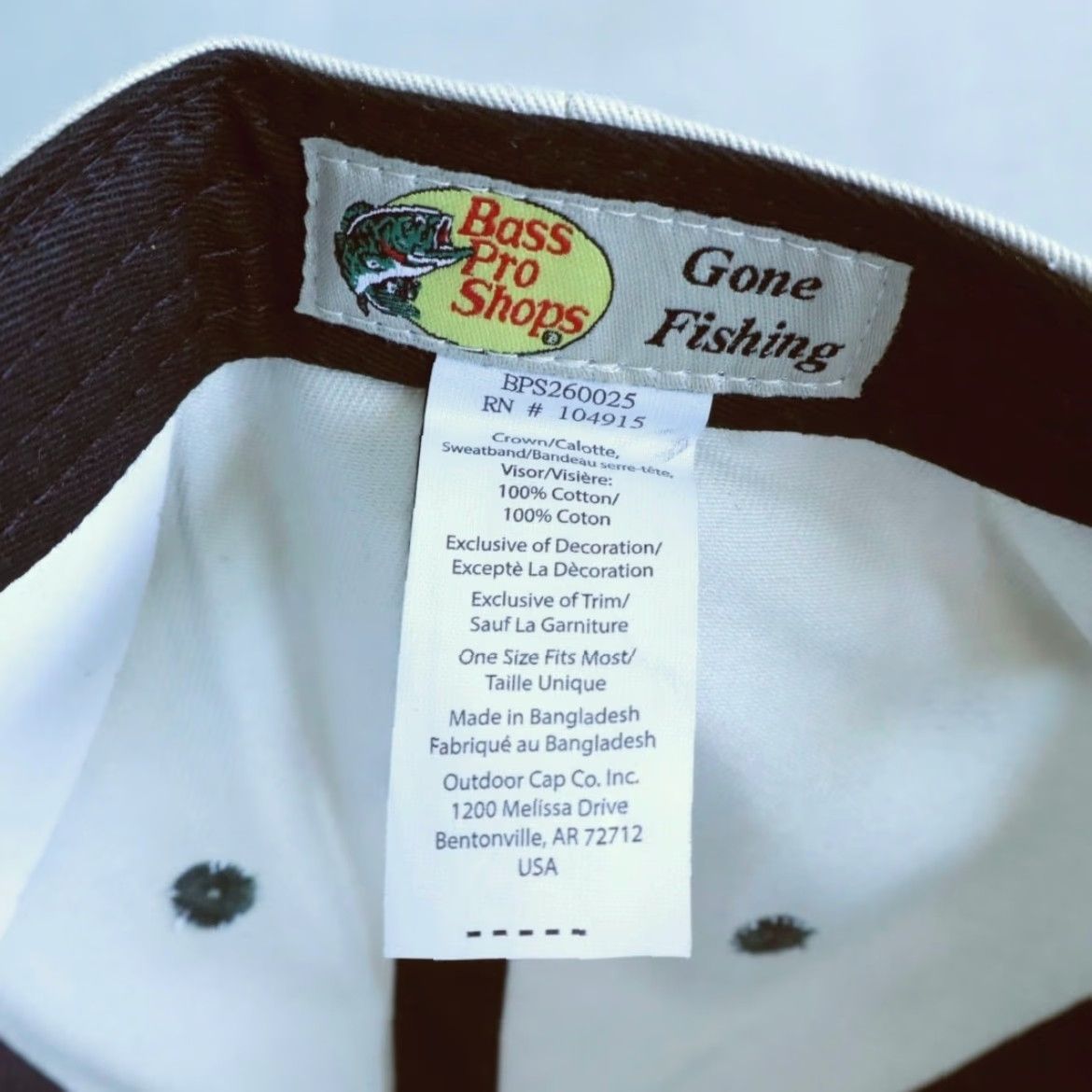 Bass Pro Shops Bass Pro Shops Wrap Around Embroidered Beige Twill Trucker Snapback Hat Men's OS Size ONE SIZE - 6 Thumbnail