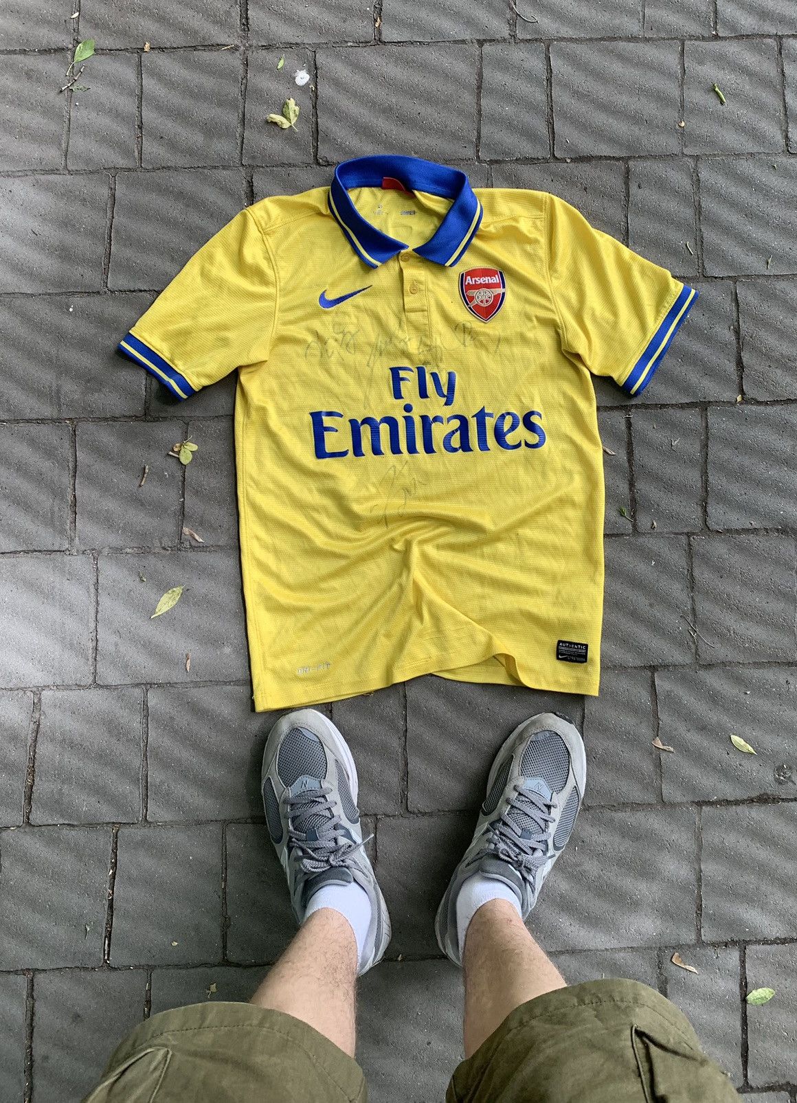 image of Nike Fc Arsenal 2013-2014 Mesut Özil Away Soccer Jersey in Yellow, Men's (Size Small)