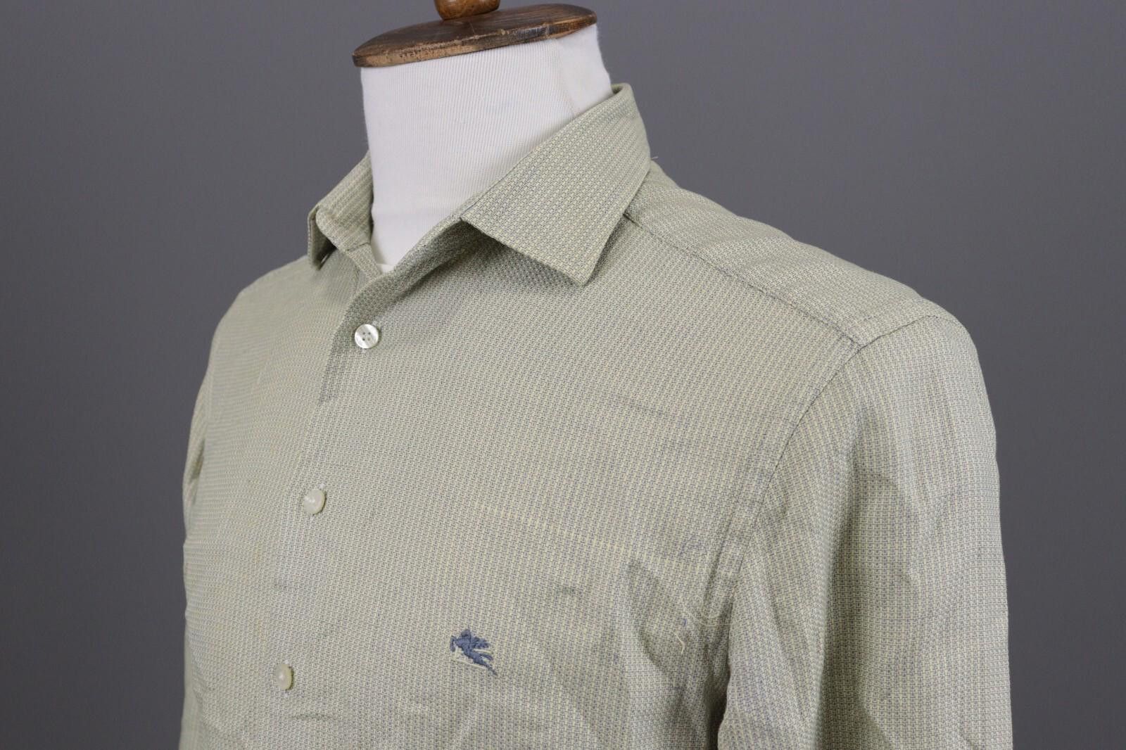 Etro Etro Milano Yellow Printed Button Down Shirt Size 40 Size US M / EU 48-50 / 2 - 10 Thumbnail