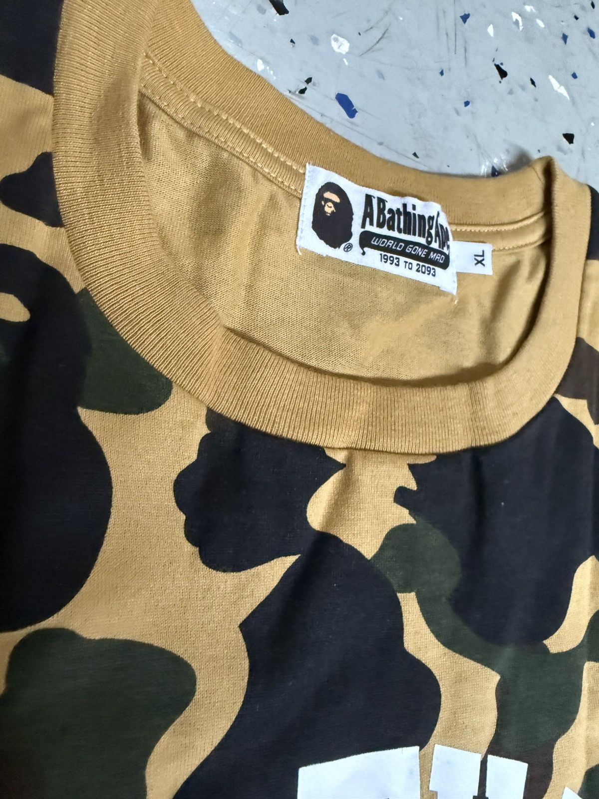 Bape Bape 1St Camo By A Bathing Ape Tee 'Yellow' - Xl Size US XL / EU 56 / 4 - 3 Thumbnail