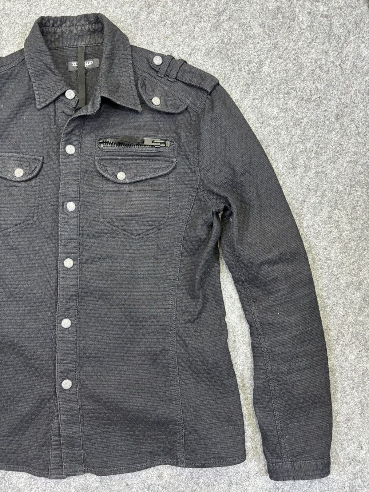 Tornado Mart Very Rare Tornado Mart Corrugated Military Skinny Shirt K41 Size US S / EU 44-46 / 1 - 3 Thumbnail