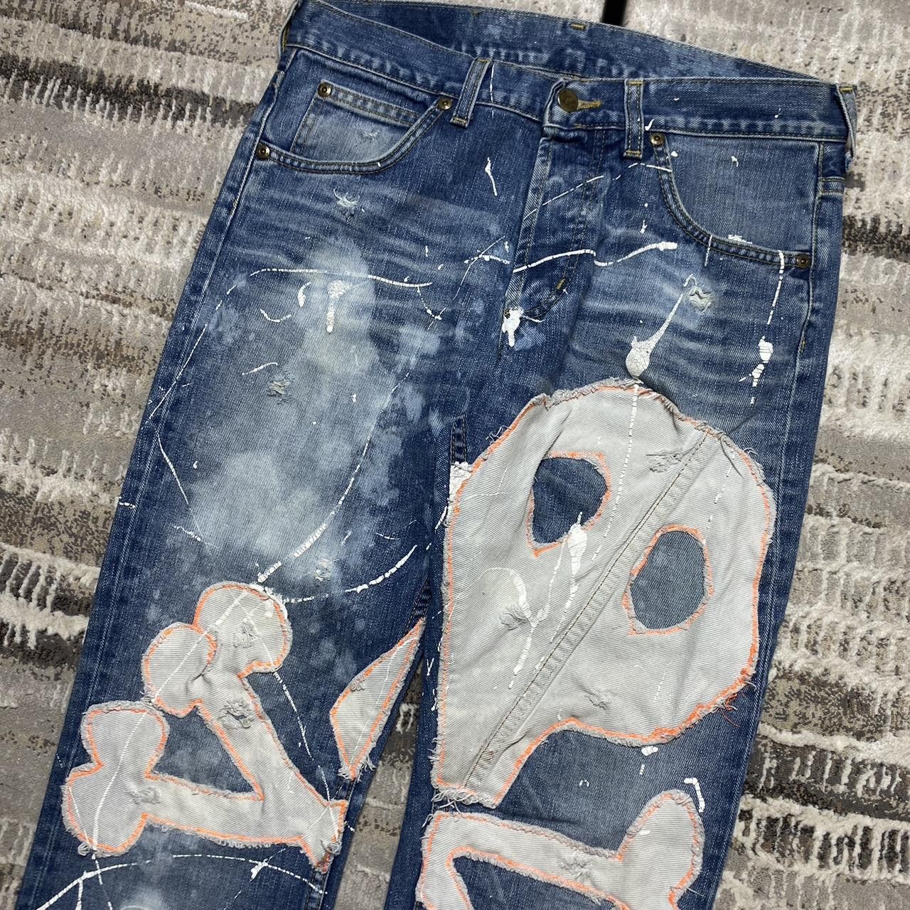 Lee Rare Lee Custom Embroidered Jeans Blue 32" Size US 32 / EU 48 - 2 Thumbnail