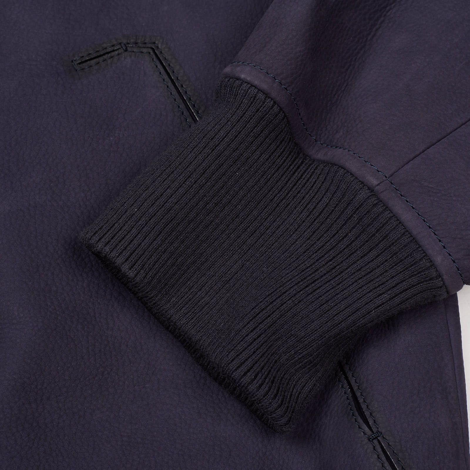 Berluti BERLUTI Paris Navy Blue Calfskin Soft Leather Bomber Jacket Size US M / EU 48-50 / 2 - 6 Thumbnail