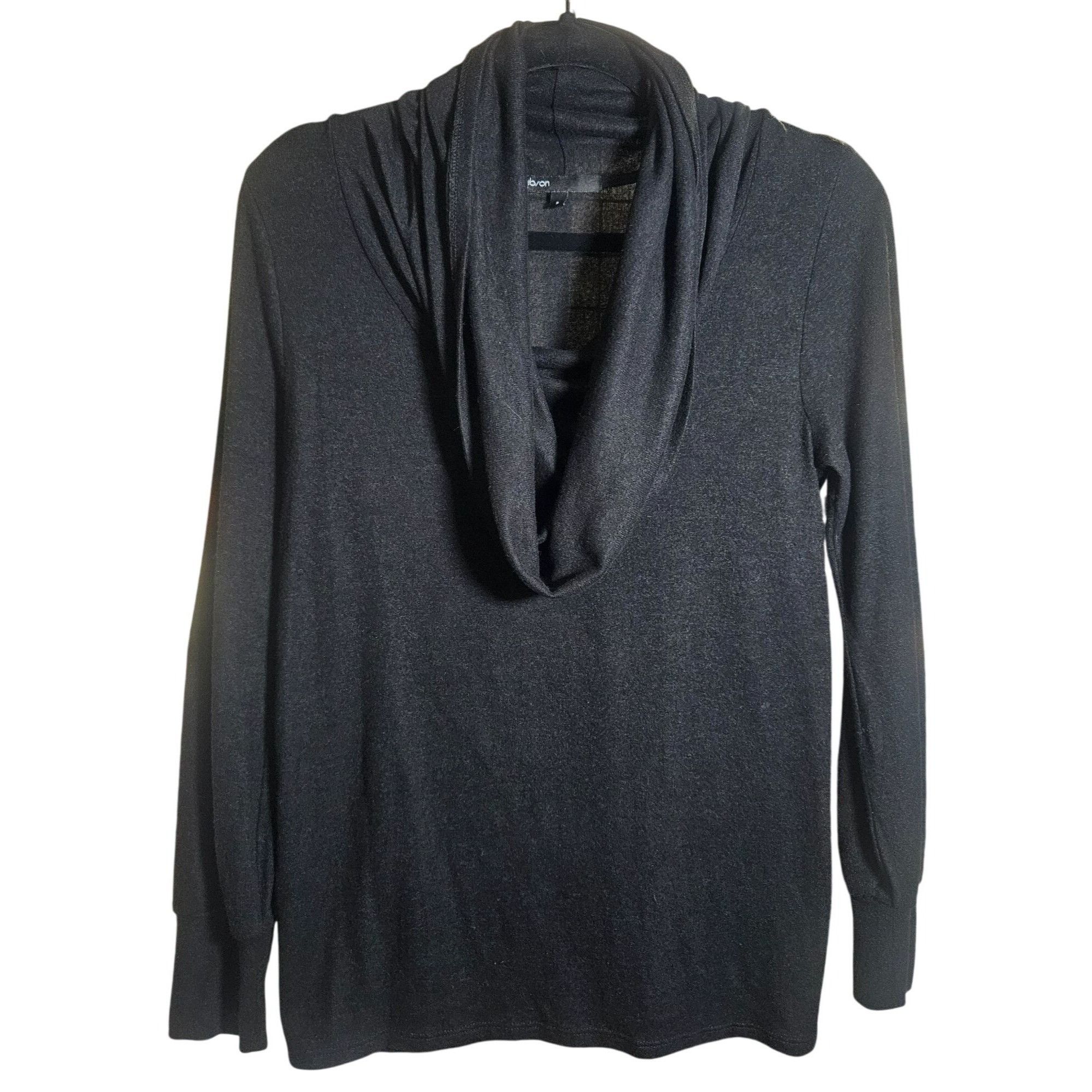 Other Gibson Women Cowl Neck Tunic Sweater Charcoal S Quiet Luxury Size S / US 4 / IT 40 - 2 Thumbnail