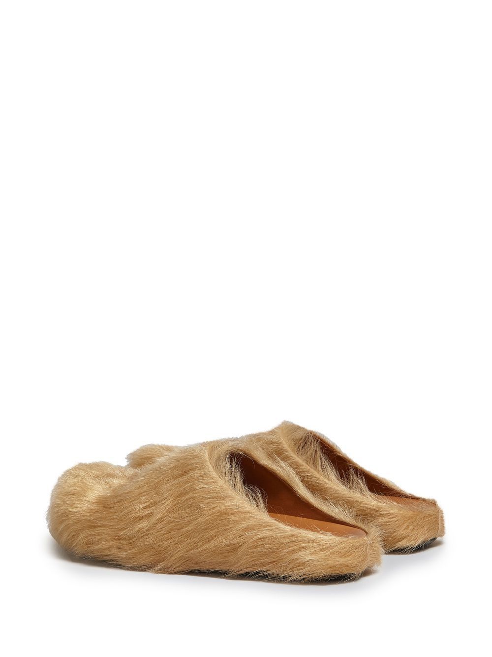 Marni o1w1db10125 Fussbet Sabot Calf-Hair Slippers in Brown Size US 8 / IT 38 - 3 Thumbnail
