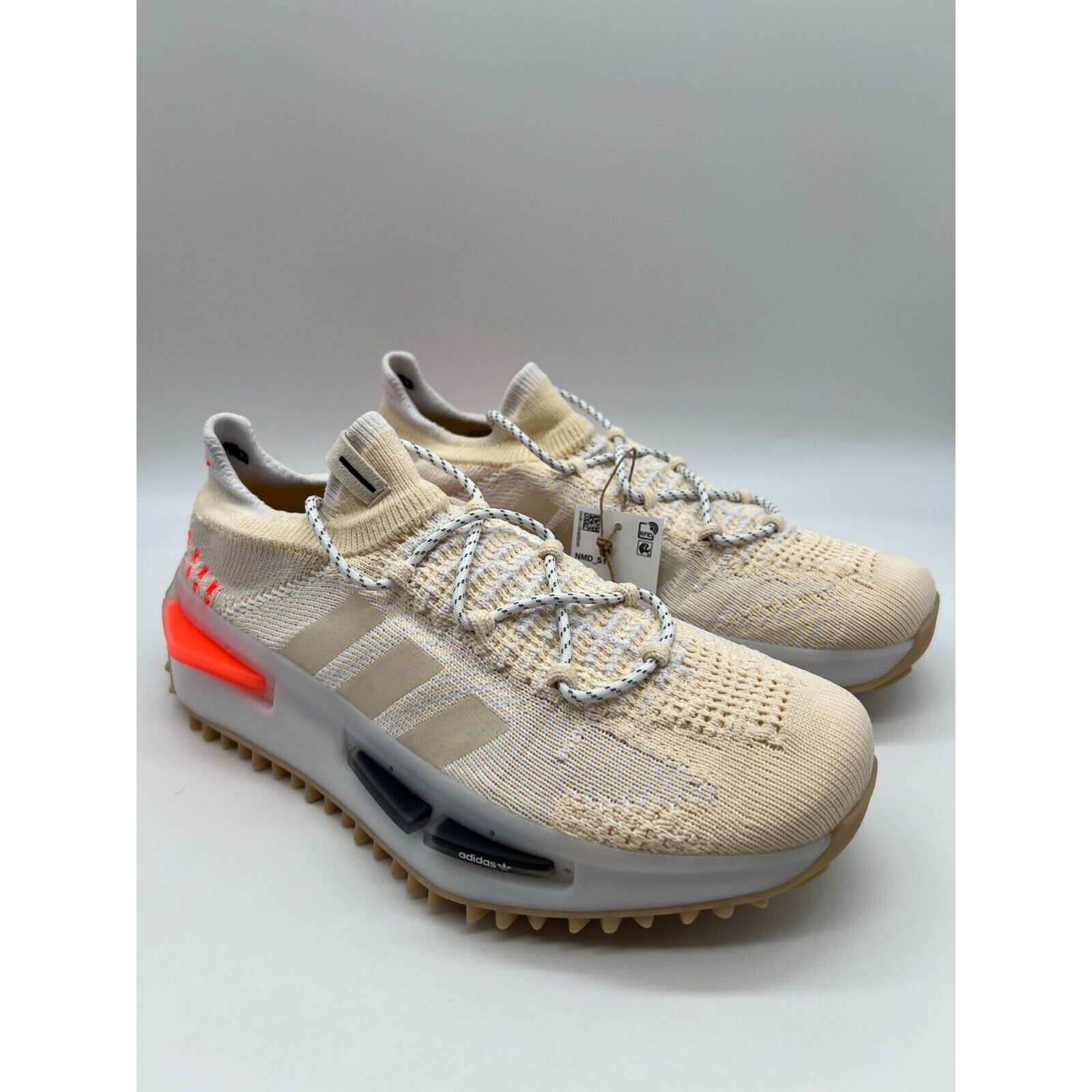 Adidas adidas NMD S1 Wonder White Solar Red IE2079 Men's Size 8 Size US 8 / EU 41 - 11 Thumbnail