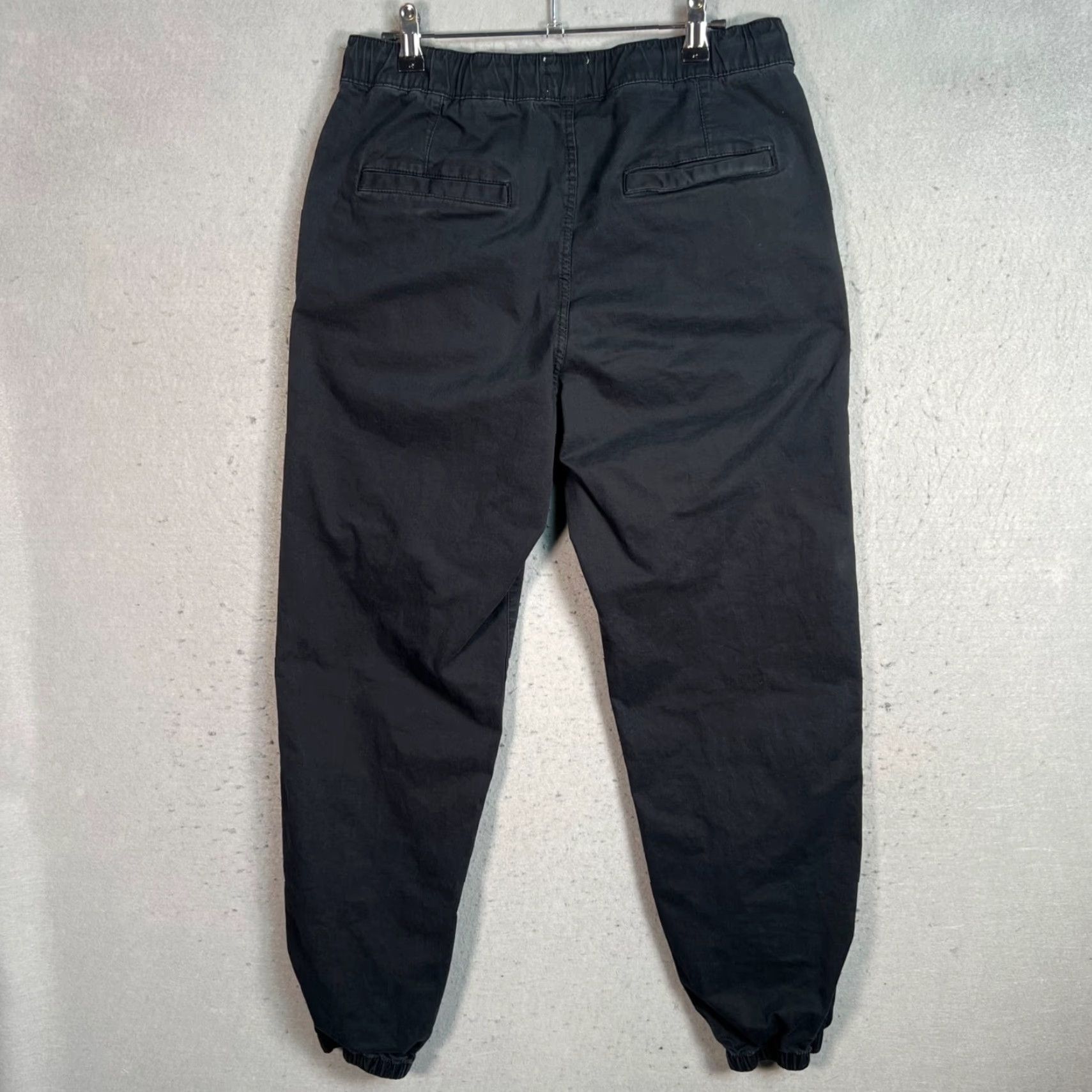 H&M H&M Mens Size Small Black Jogger Pants Regular Fit Elastic Waist Cuffs Size US 29 - 2 Thumbnail