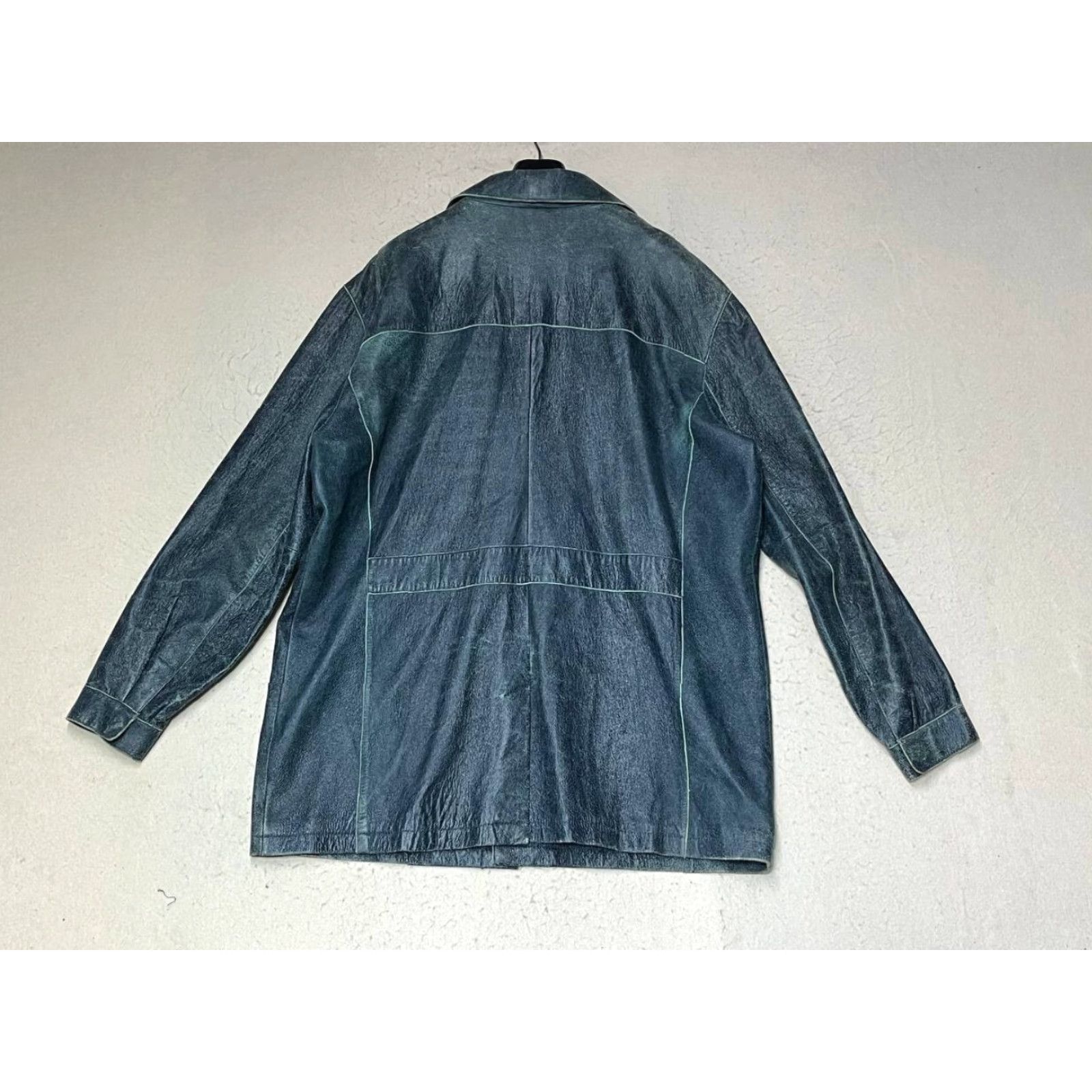 Nike VINTAGE Nike Air Jordan 2000 Leather Jacket Blue 3XL Men Mens Overcoat Leather 100% NIKE AIR JORDAN 2000 Blue Jacket 3XL Size US XXL / EU 58 / 5 - 2 Thumbnail