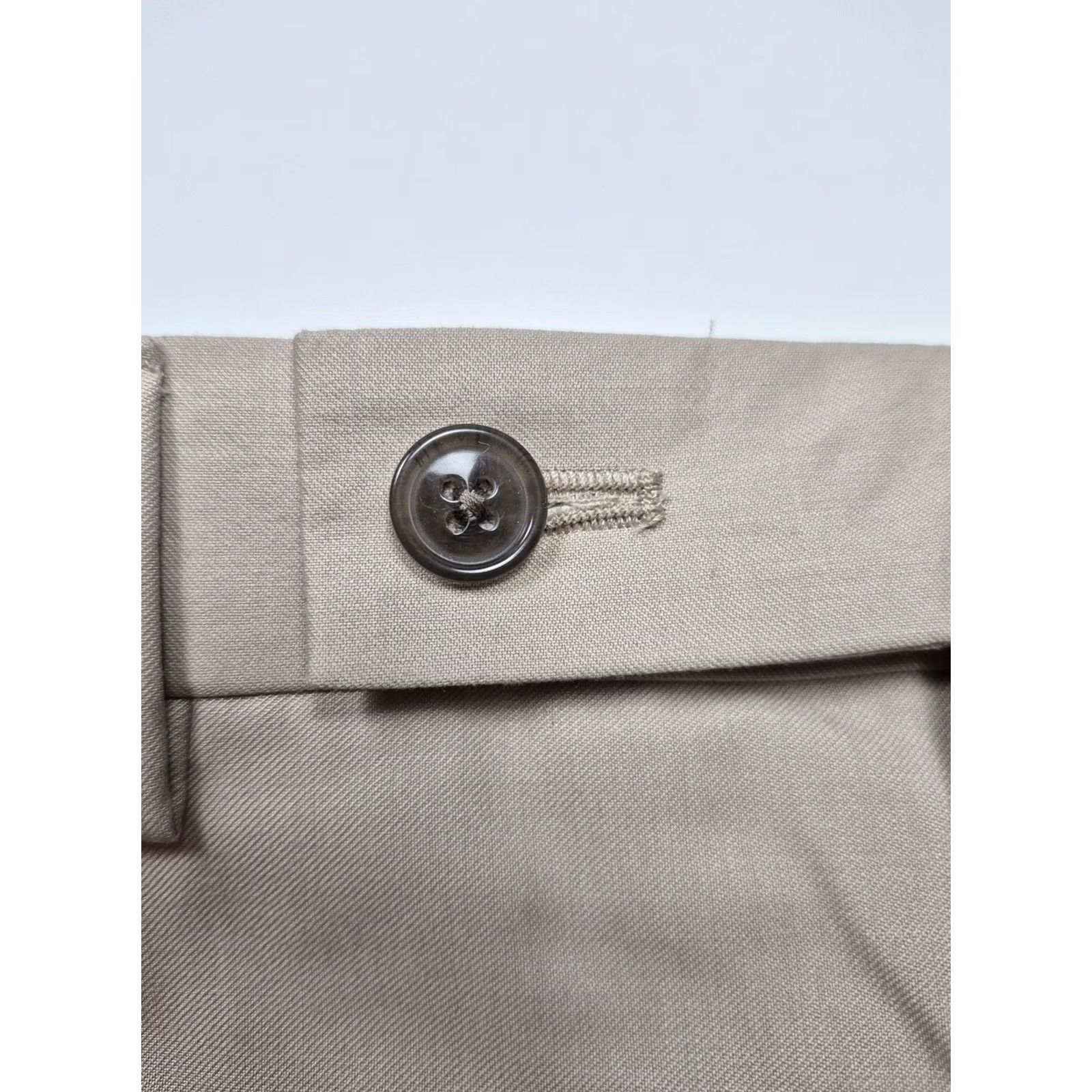 Ralph Lauren Lauren Ralph Lauren Dress Pants Mens 36x34 Beige Flat Front NWT Polyester Rayon Slant Pockets Size US 36 / EU 52 - 3 Thumbnail