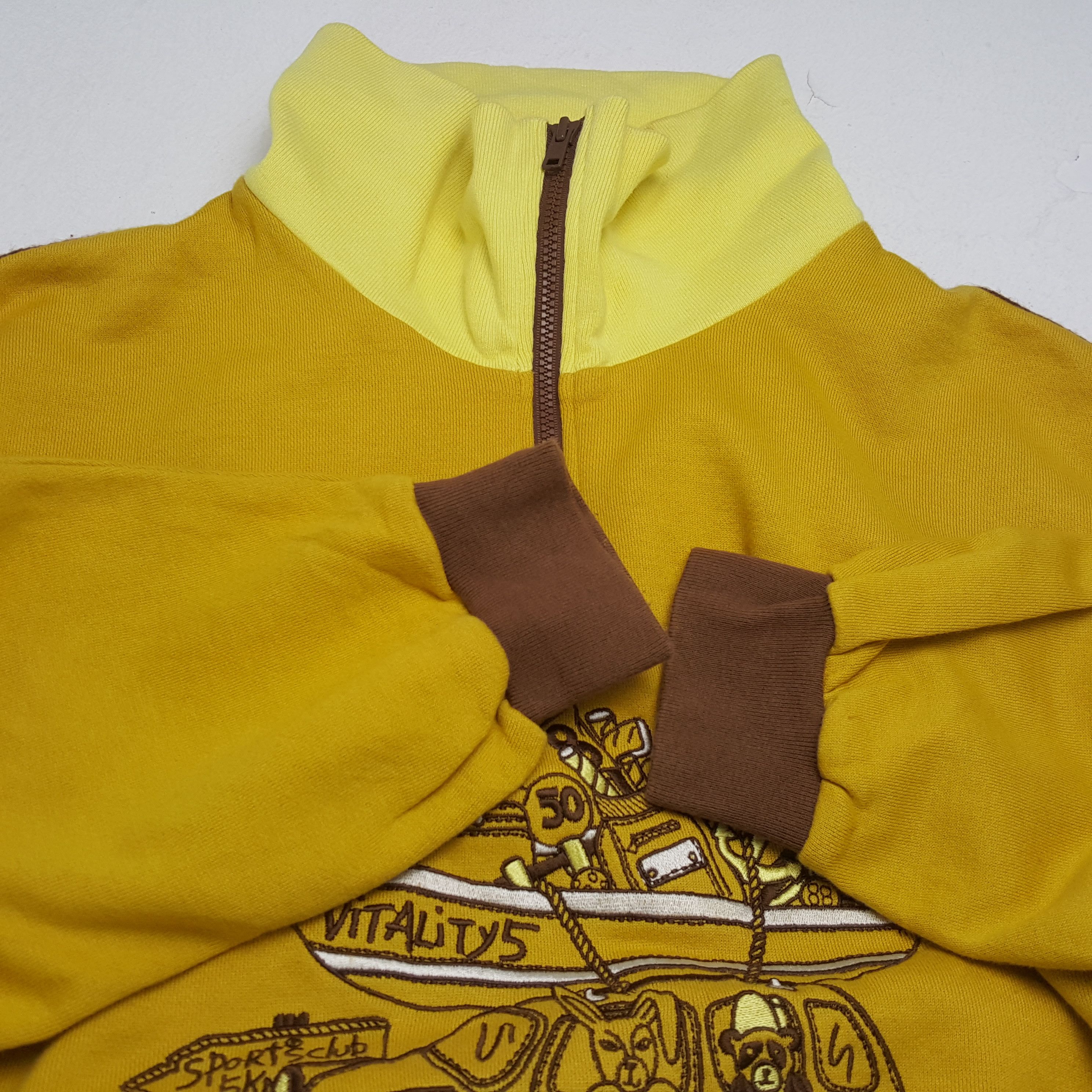 Jean Charles De Castelbajac × Vintage JEAN CHARLES DE CASTLEBAJAC Half Zipper Sweatshirt Size US XL / EU 56 / 4 - 8 Thumbnail