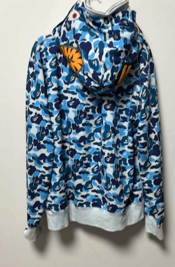 Bape BAPE Blue ABC Camo Shark Full Zip Hoodie Size US XXL / EU 58 / 5 - 3 Thumbnail