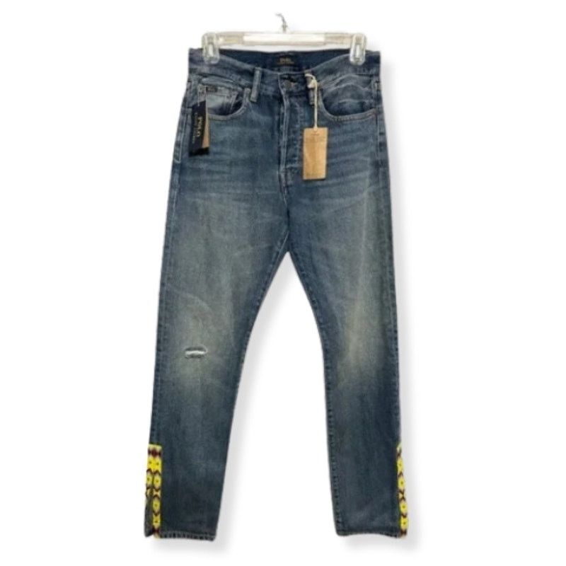Polo Ralph Lauren Polo Ralph Lauren Skinny Jeans Slim Fit Beaded Blue W 26 NWT Size 26" / US 2 / IT 38 - 2 Thumbnail