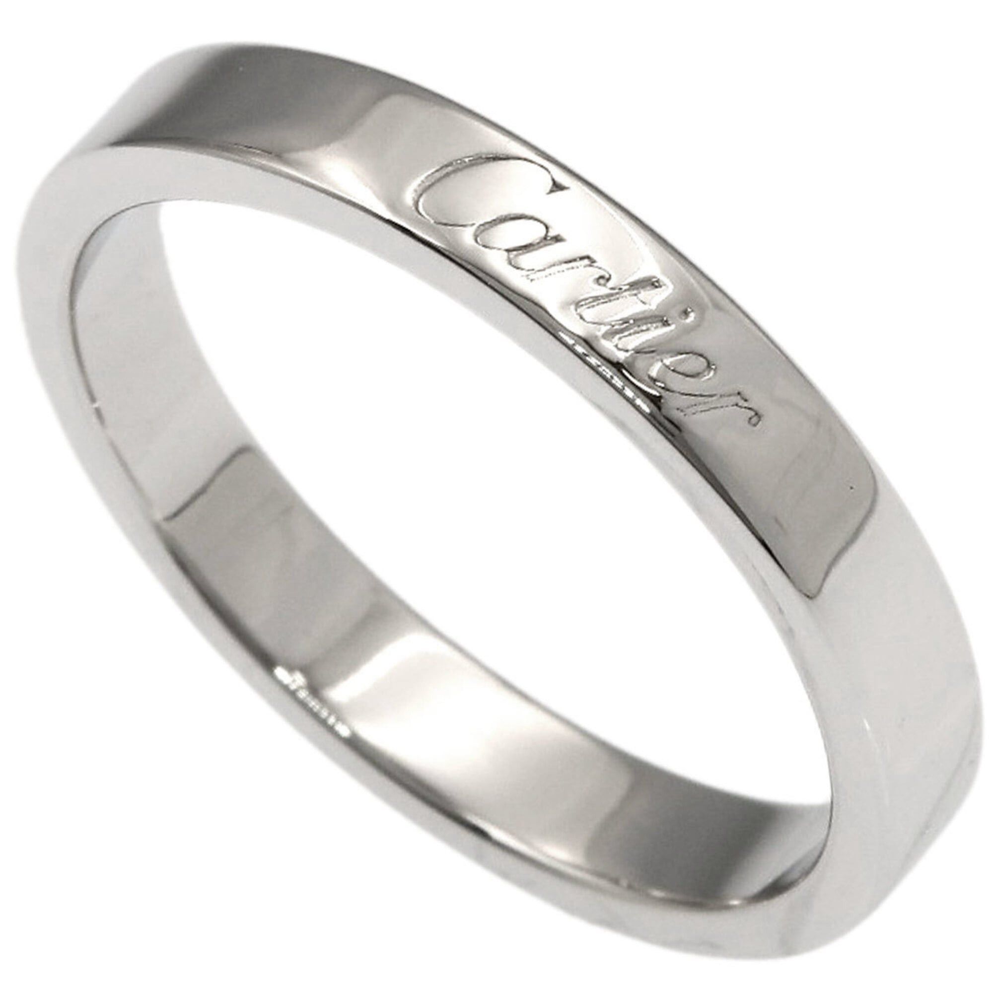 Cartier Cartier Flat Band Ring #52, Platinum PT950, Women's, CARTIER Size ONE SIZE - 1 Thumbnail