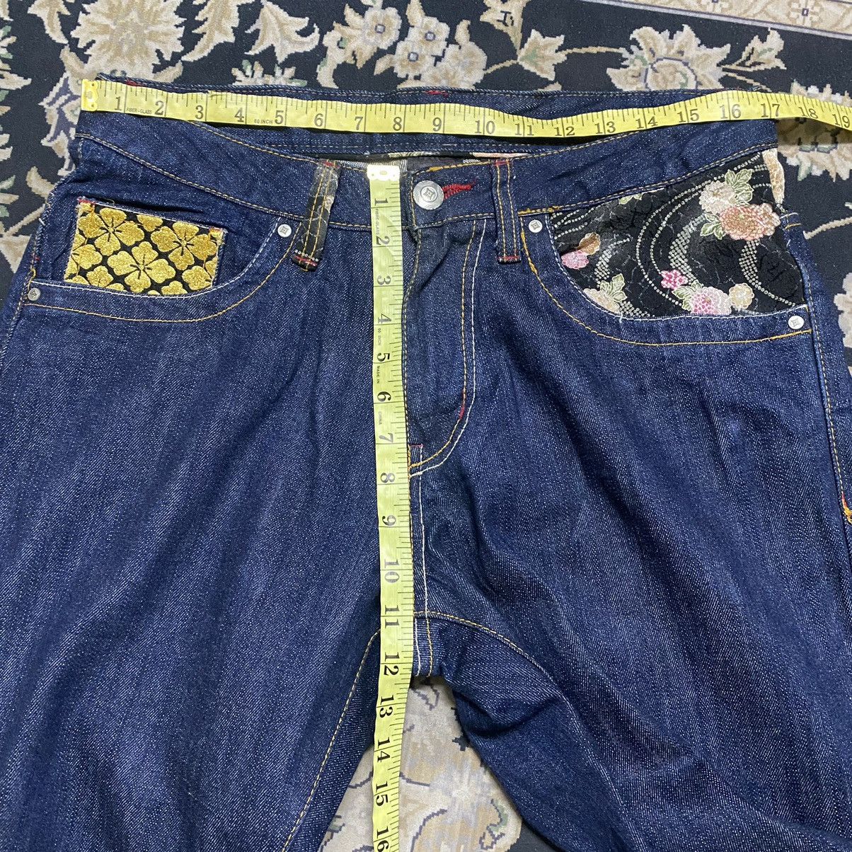 Karakuri Tamashii GUMU Denim Embroidery Multi Pocket Japan Motif Jeans Size US 34 / EU 50 - 17 Thumbnail