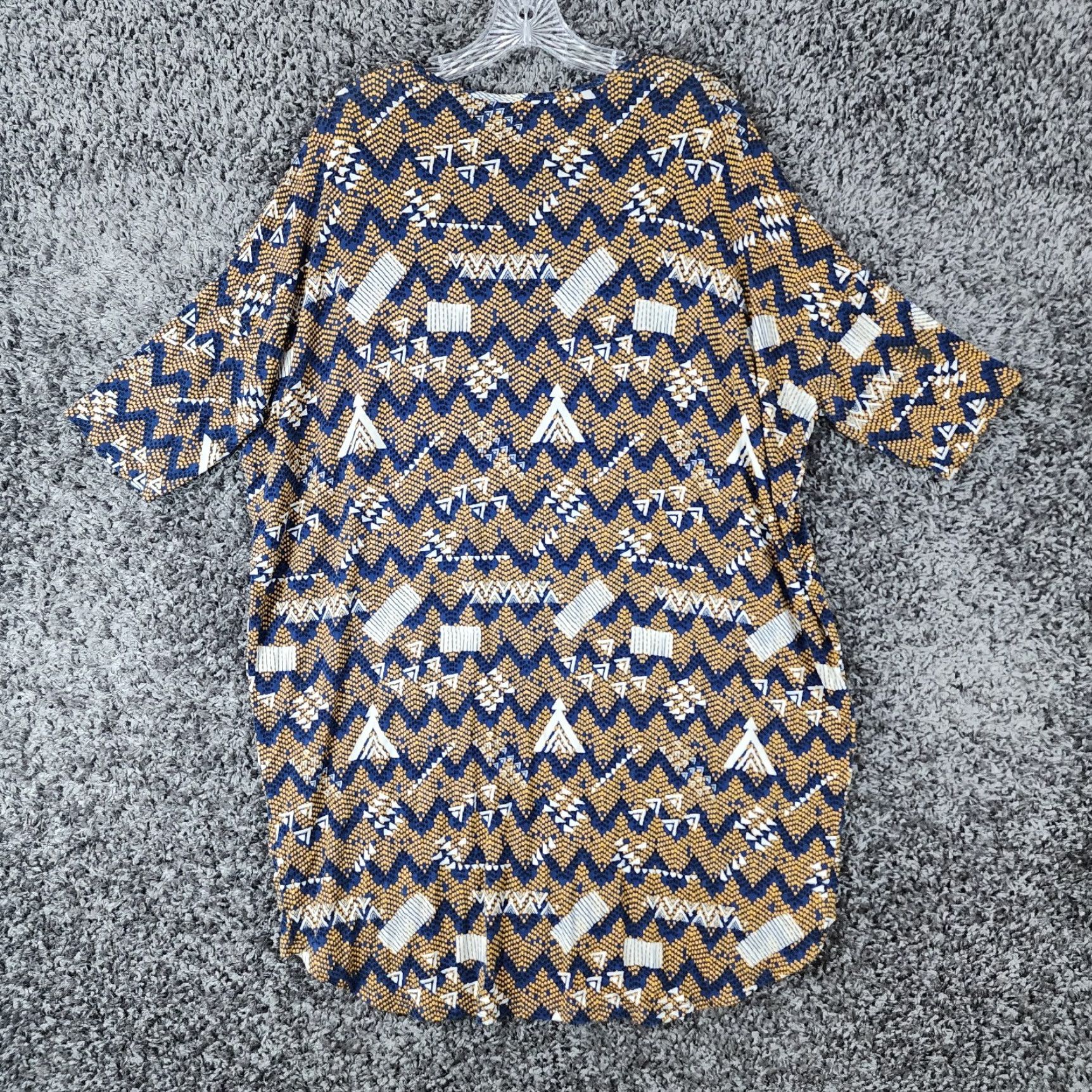Vintage VINTAGE LuLaRoe Blue Yellow Patterned Blouse Shirt Women Size M Short Sleeve Medium Size M / US 6-8 / IT 42-44 - 5 Thumbnail