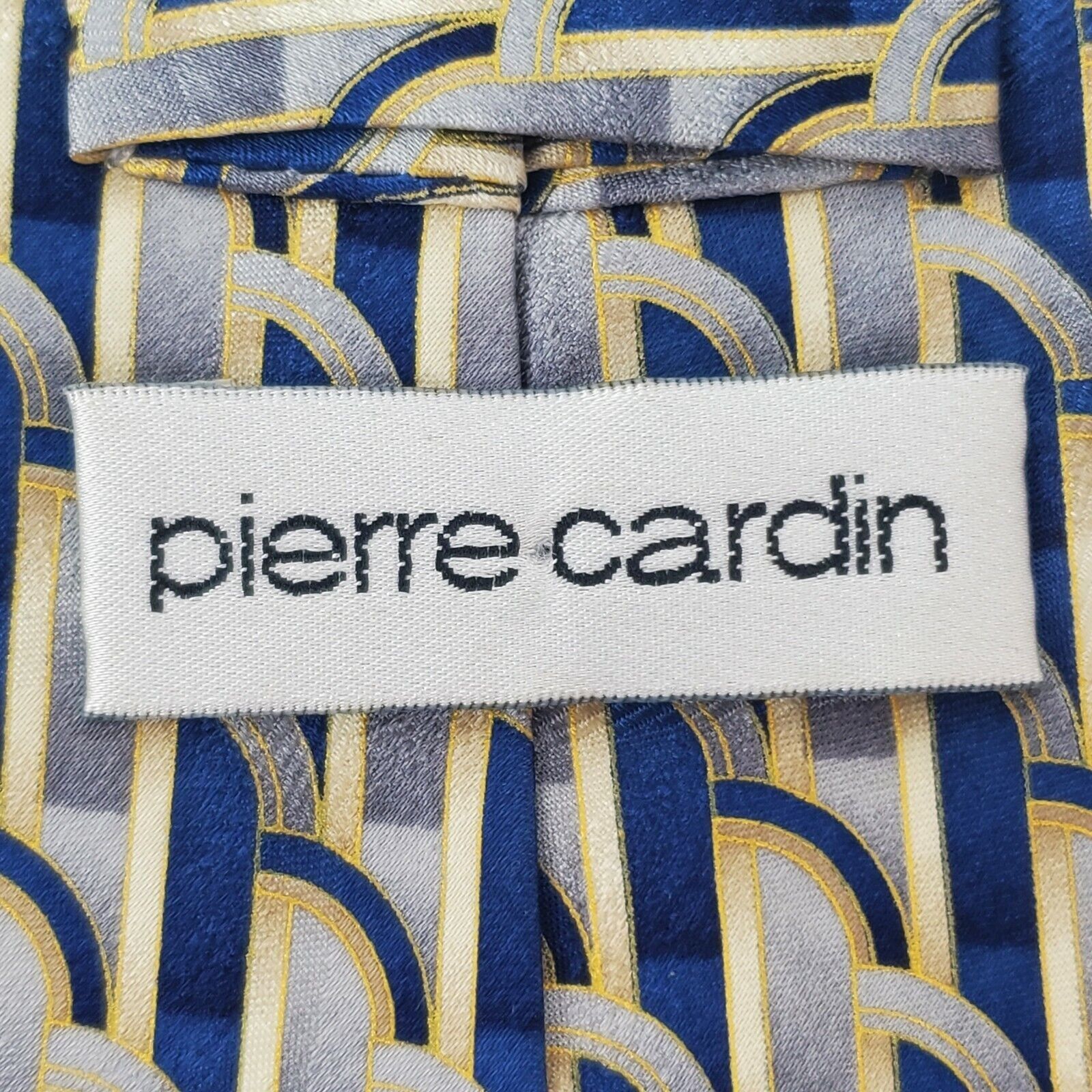 Pierre Cardin Pierre Cardin Blue SIlver Silk Geometric Tie Classic Size ONE SIZE - 3 Thumbnail