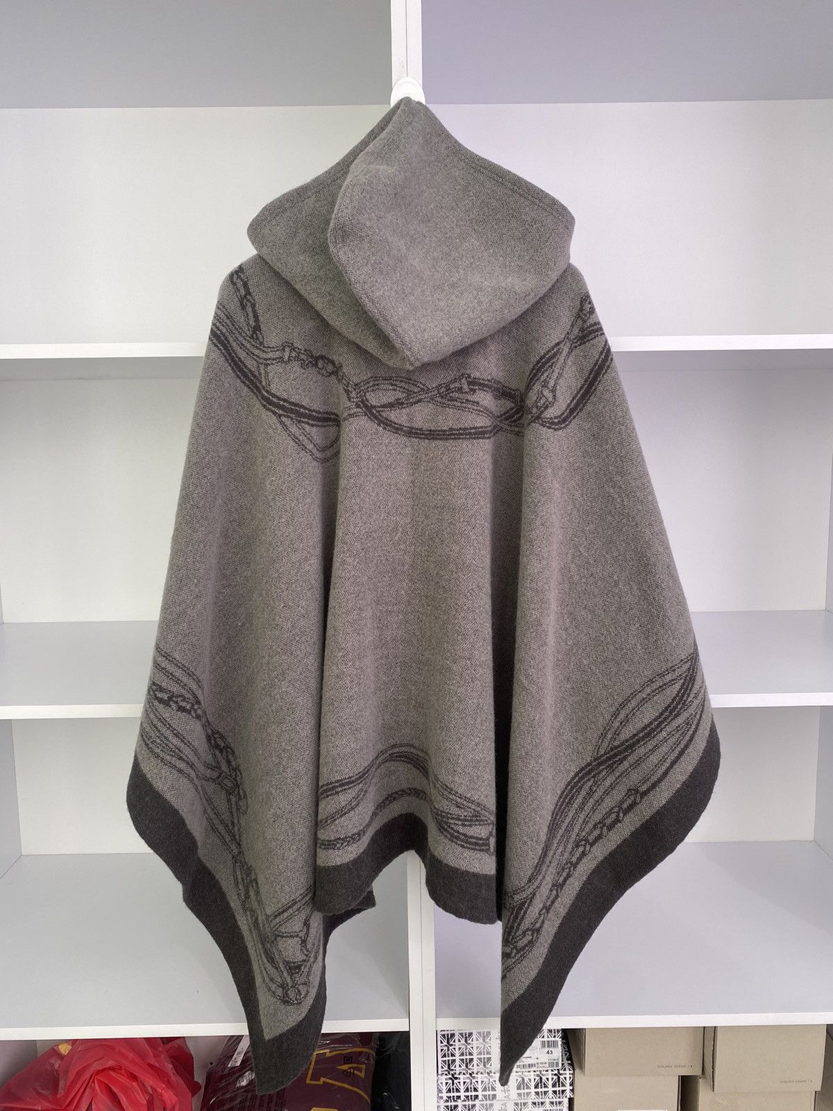 Ralph Lauren × Vintage Vintage Lauren by Ralph Lauren Belted Jacquard Poncho Size M / US 6-8 / IT 42-44 - 10 Thumbnail