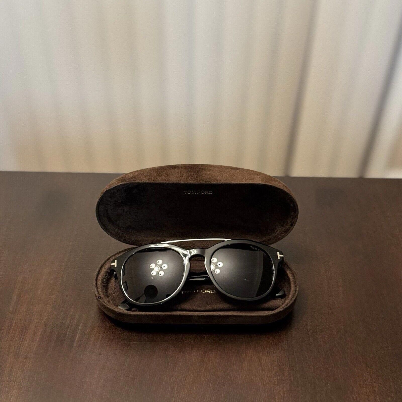 Tom Ford Tom Ford Newman TF515 01V 53mm Black Blue Lens Size ONE SIZE - 2 Thumbnail