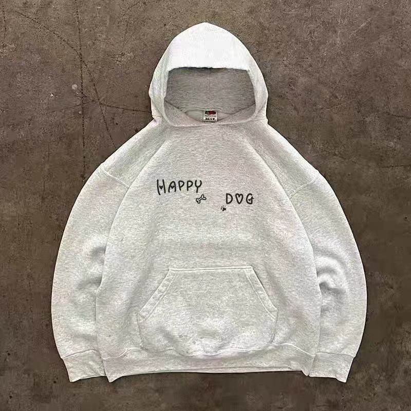 Japanese Brand × Vintage Grey street retro puppy pattern hoodie y2k Size US L / EU 52-54 / 3 - 2 Thumbnail