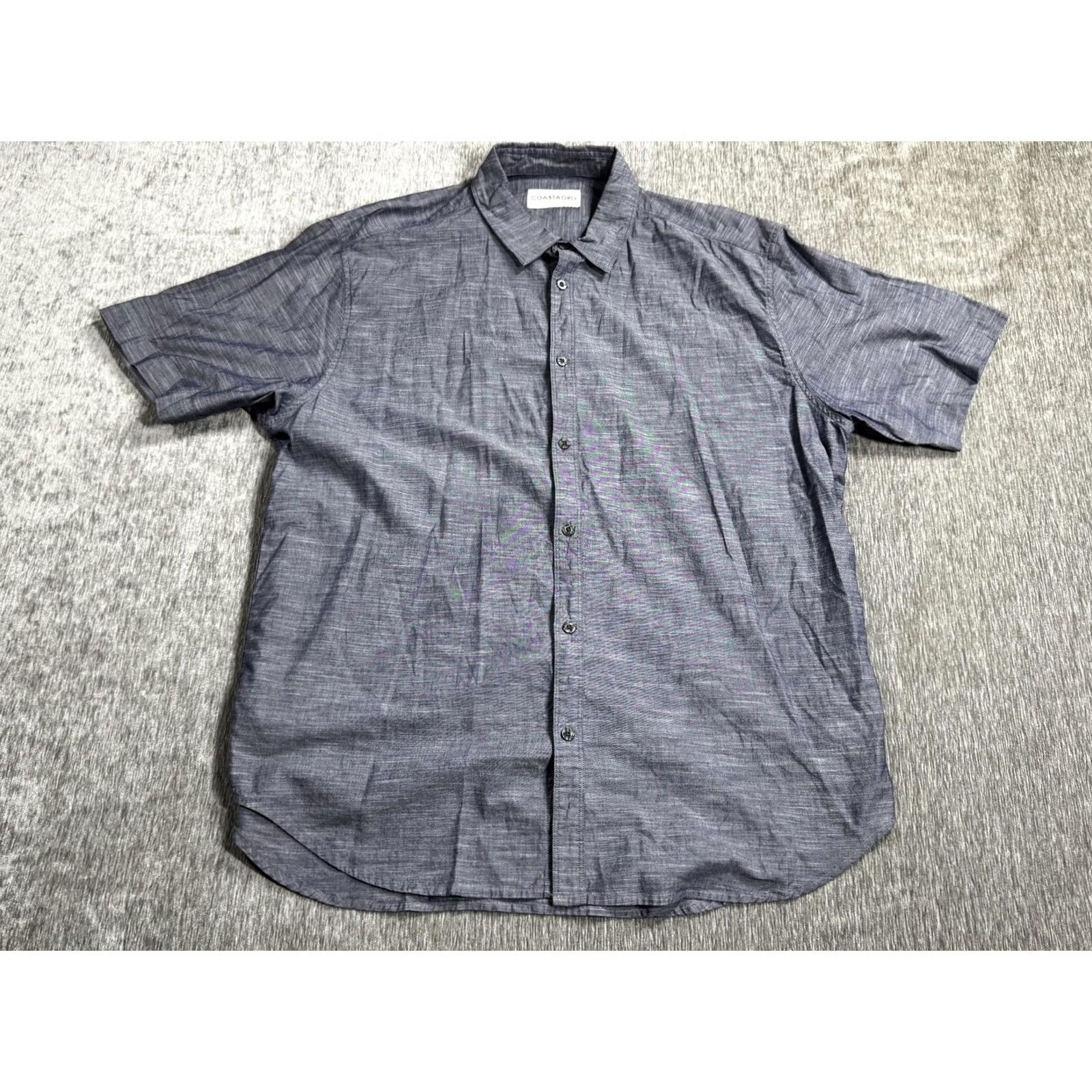Vintage Coastaoro Shirt Mens XL Blue Chambray Short Sleeve Button Up Casual Lightweight Size US XL / EU 56 / 4 - 2 Thumbnail