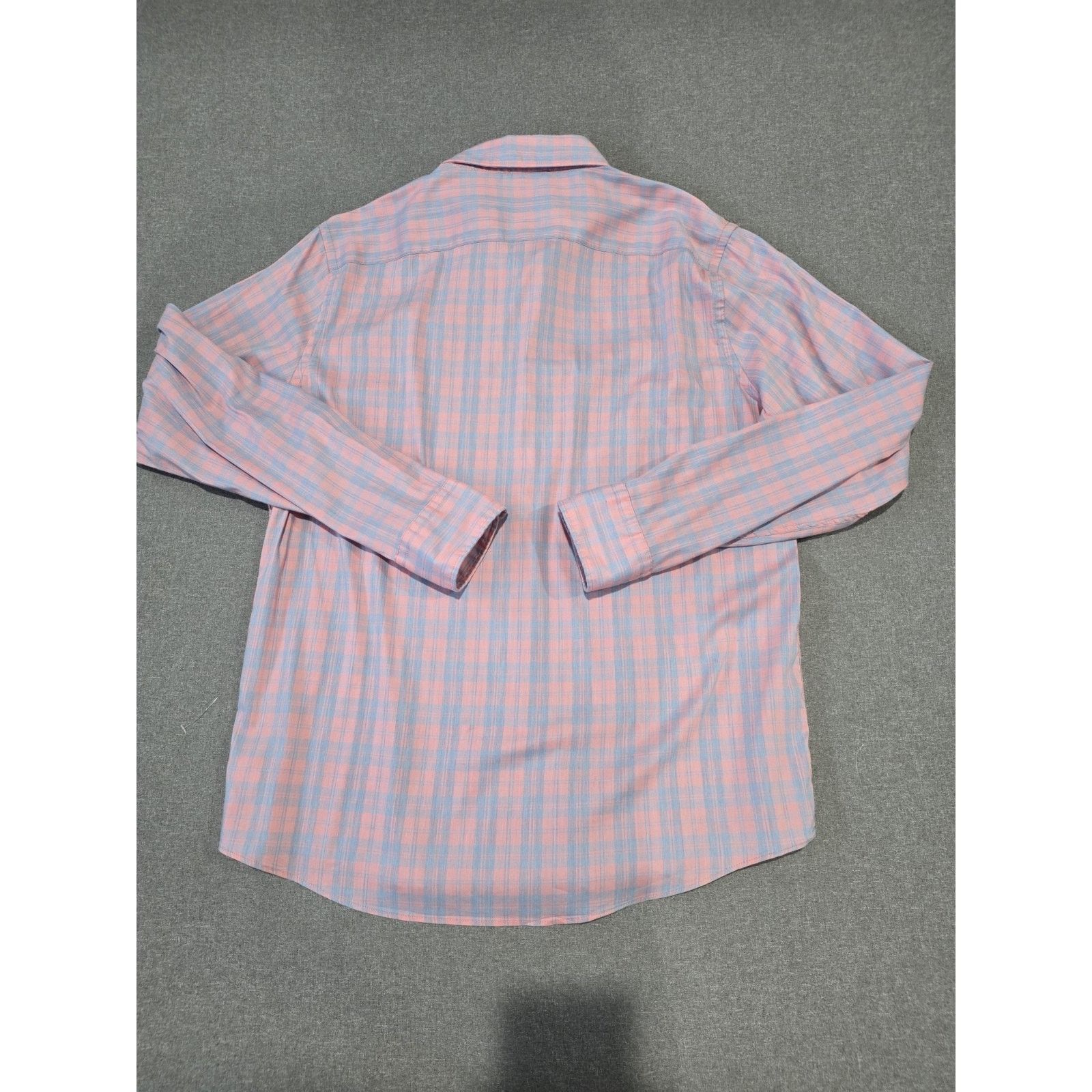 Faherty Faherty Brand Shirt Mens Large Pink Blue Plaid Long Sleeve Size US L / EU 52-54 / 3 - 8 Thumbnail
